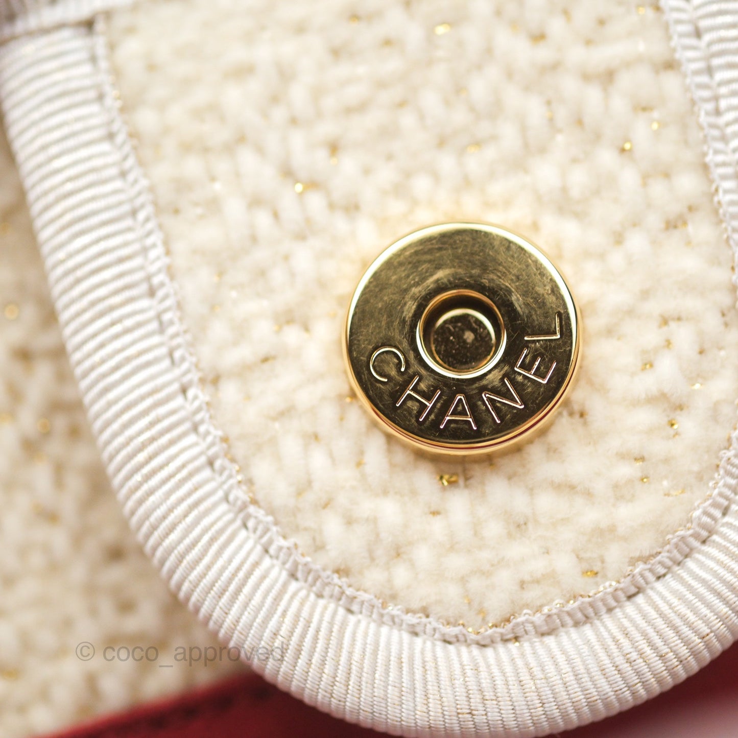 Chanel Medium Deauville Tote Ivory Lurex Boucle 19A