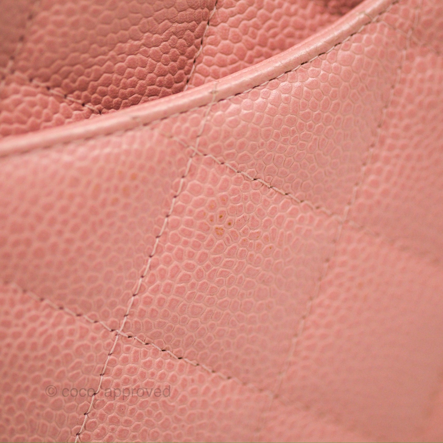 Chanel Quilted Petit Shopping Tote PST Sakura Pink Caviar Gold Hardware