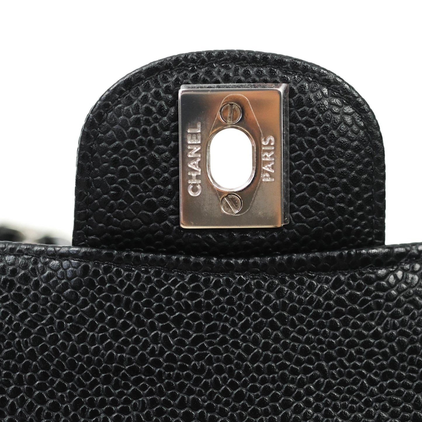 Chanel Classic Small S/M Flap Black Caviar Silver Hardware