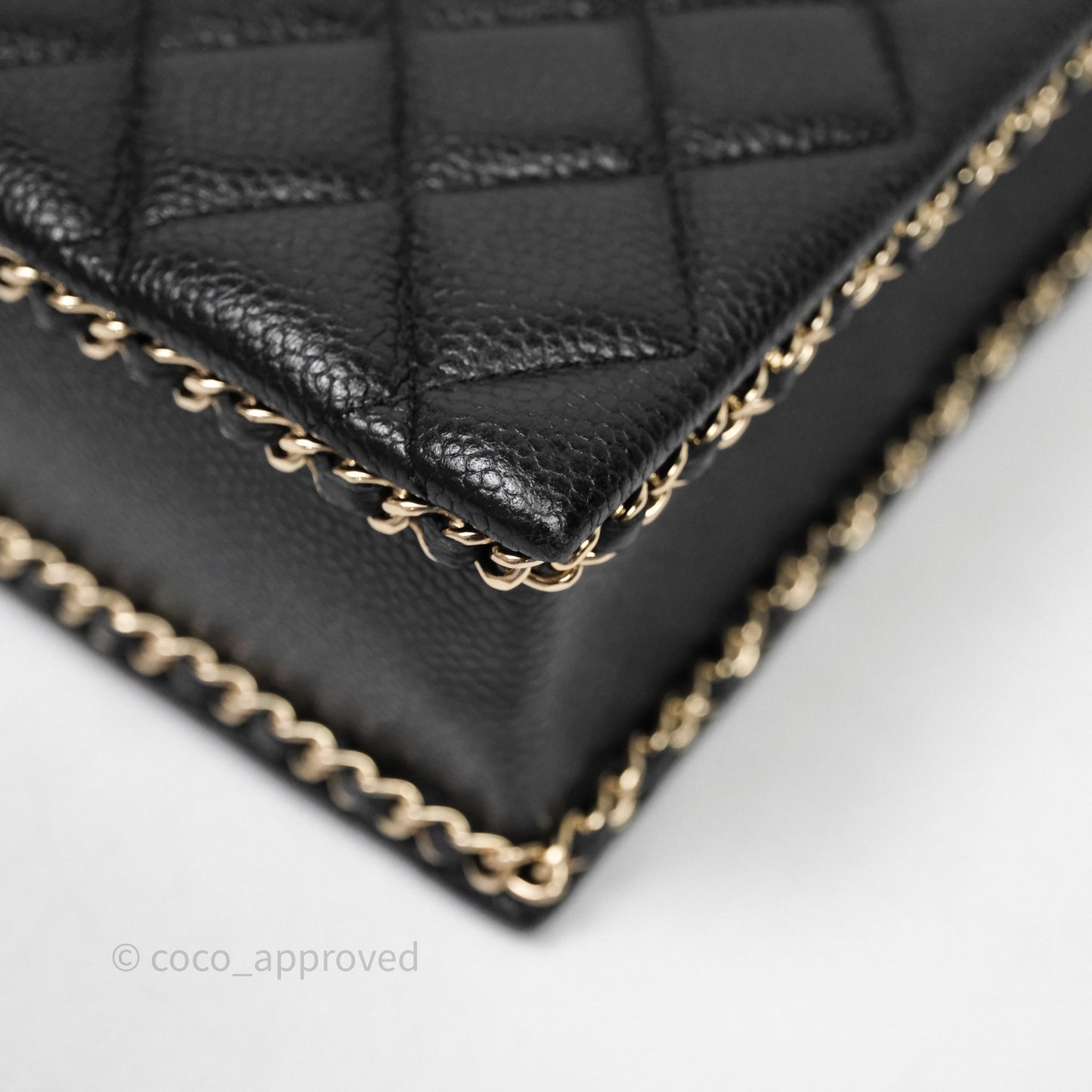 Chanel Evening Bag Caviar Black Gold Hardware