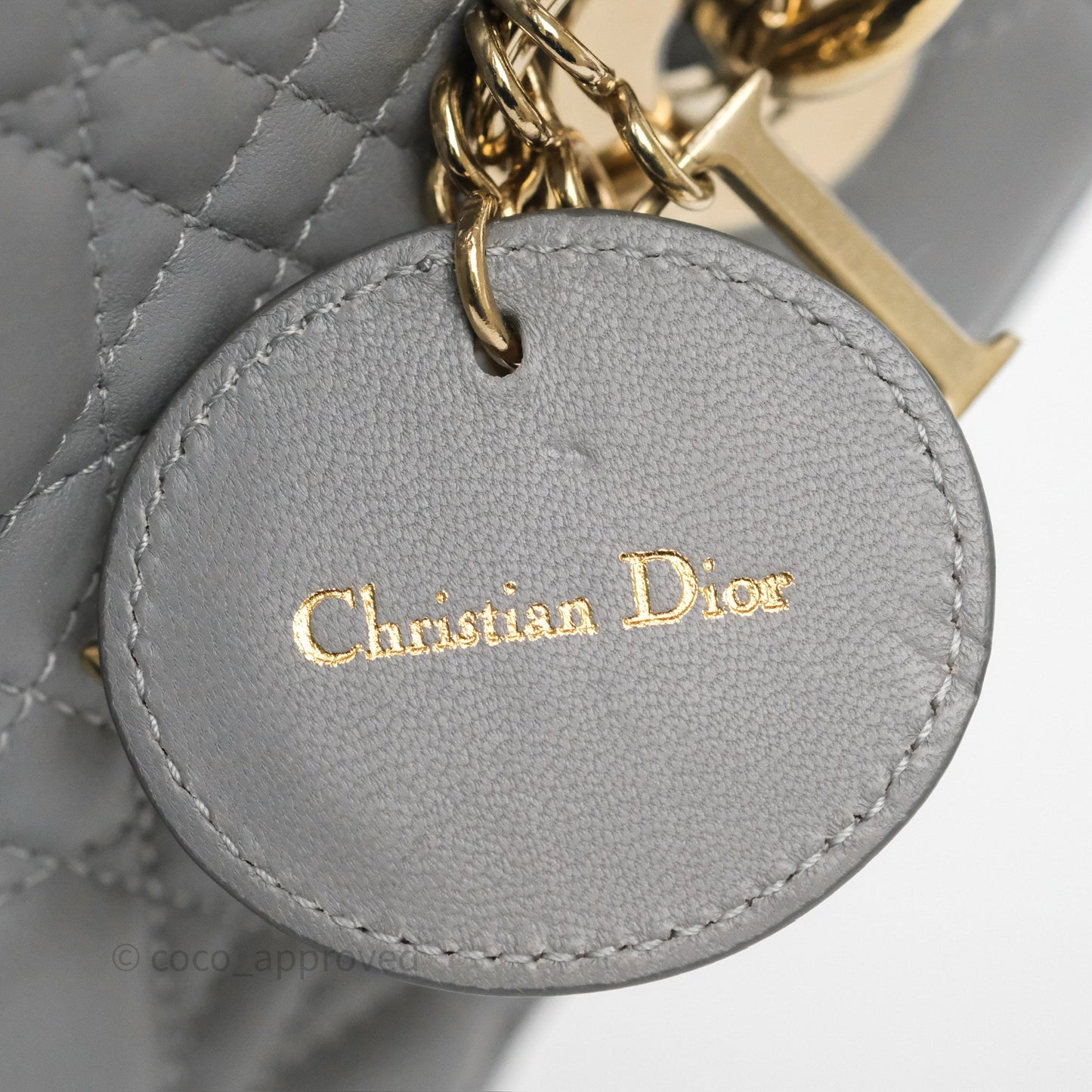 Dior Lady Dior My ABCDior Grey Lambskin Cannage