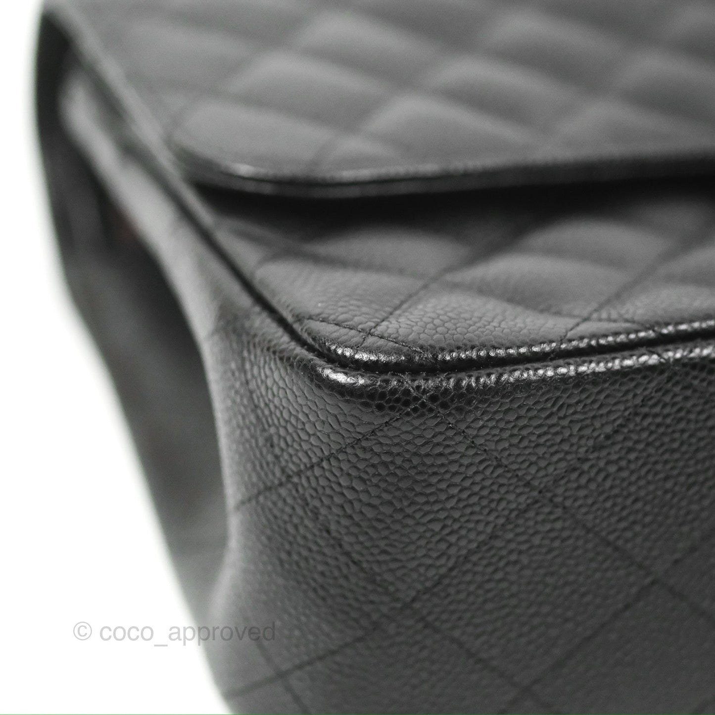 Chanel Jumbo Double Flap Black Caviar Silver Hardware⁣⁣
