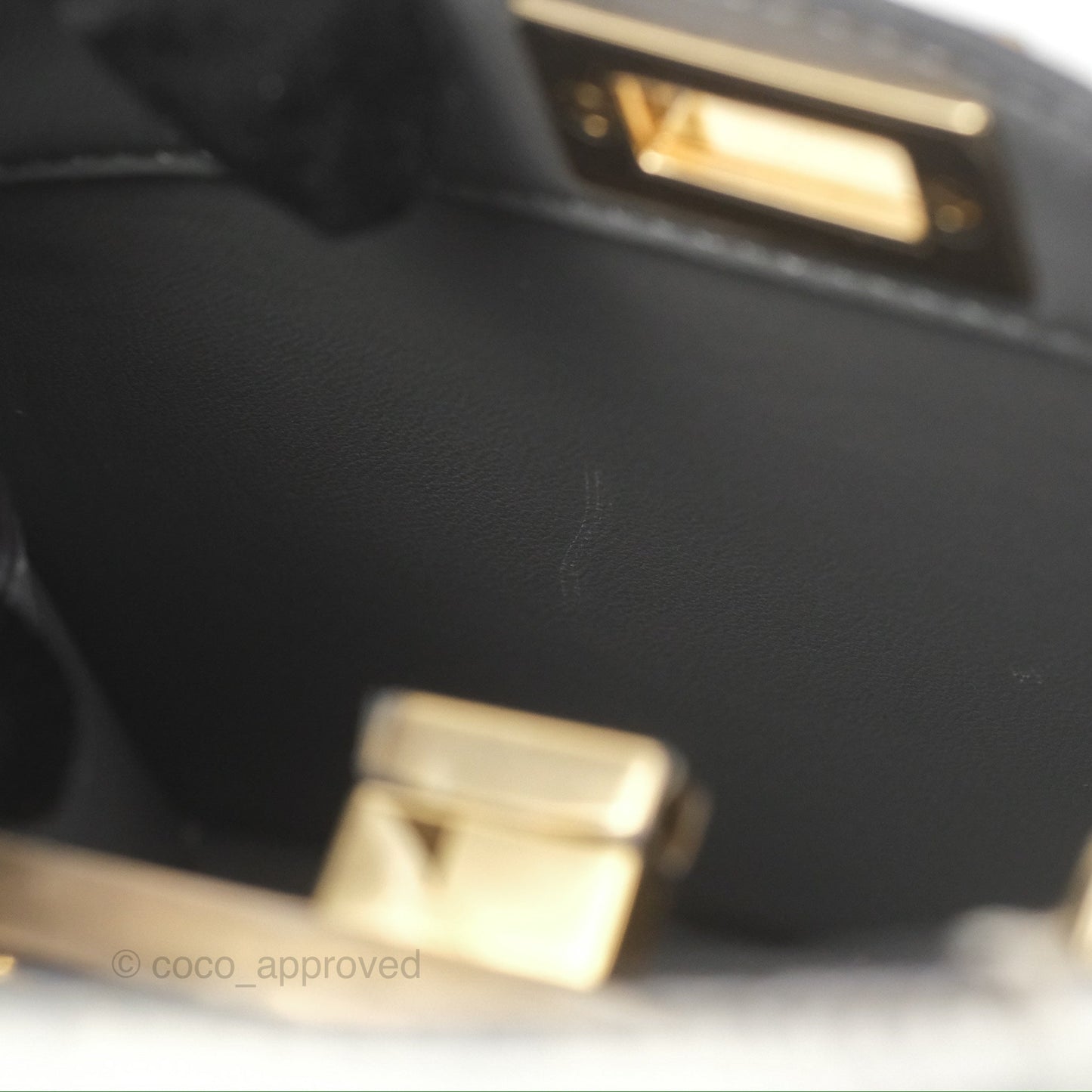 Fendi Peekaboo ISeeU Petite White lizard Leather Bag