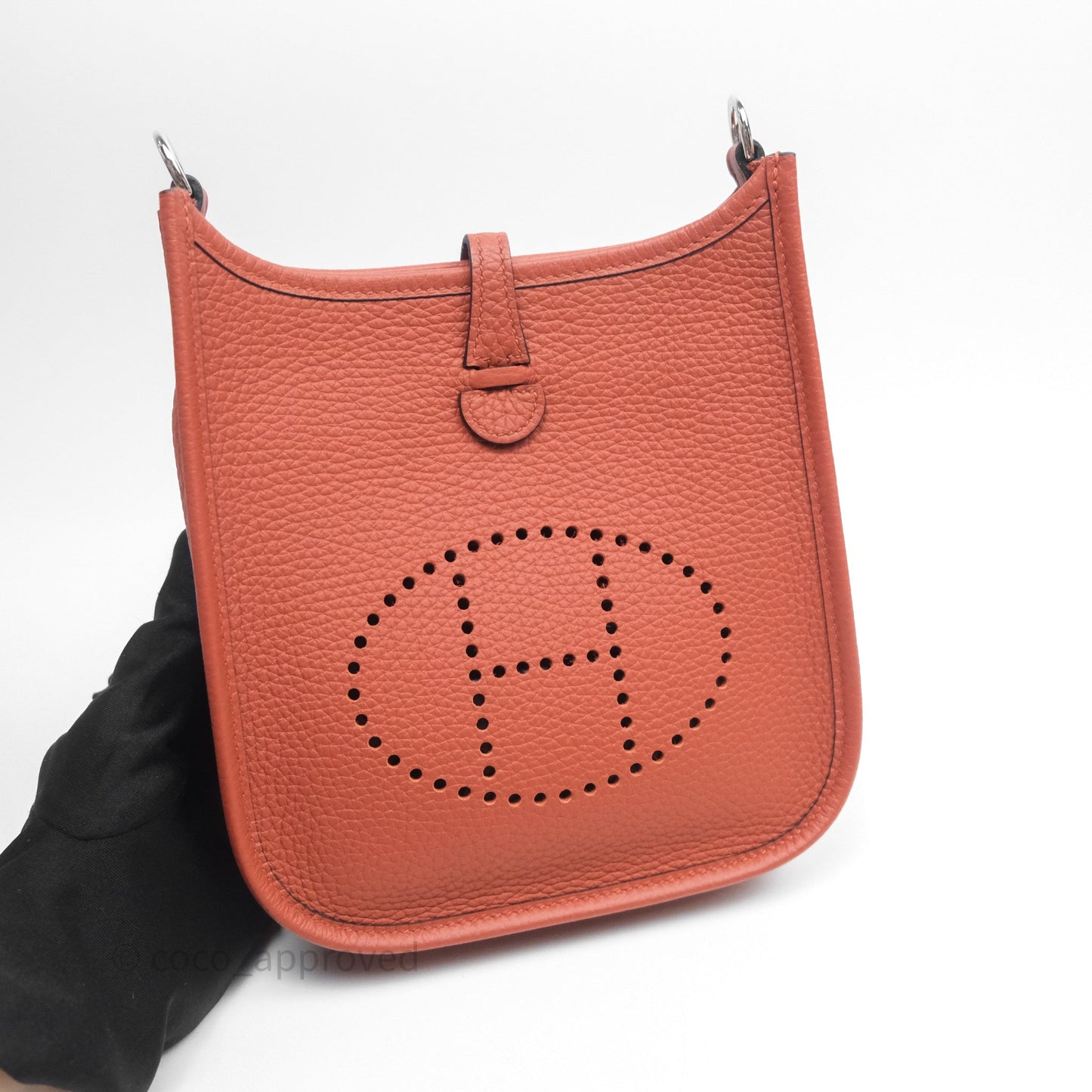 Hermès Mini Evelyne 16 Cuivre 6C Clemence Palladium Hardware
