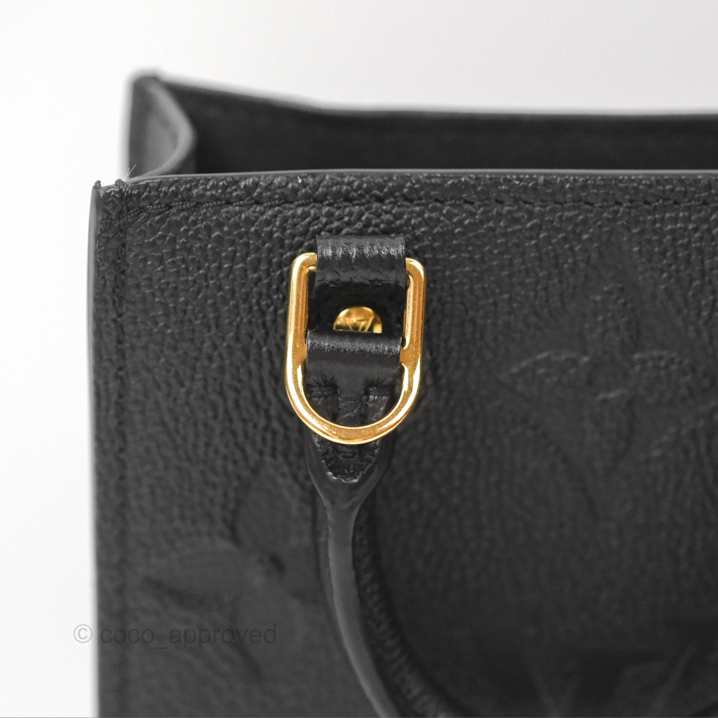Louis Vuitton Petit Sac Plat Bag Empreinte Giant Monogram Black