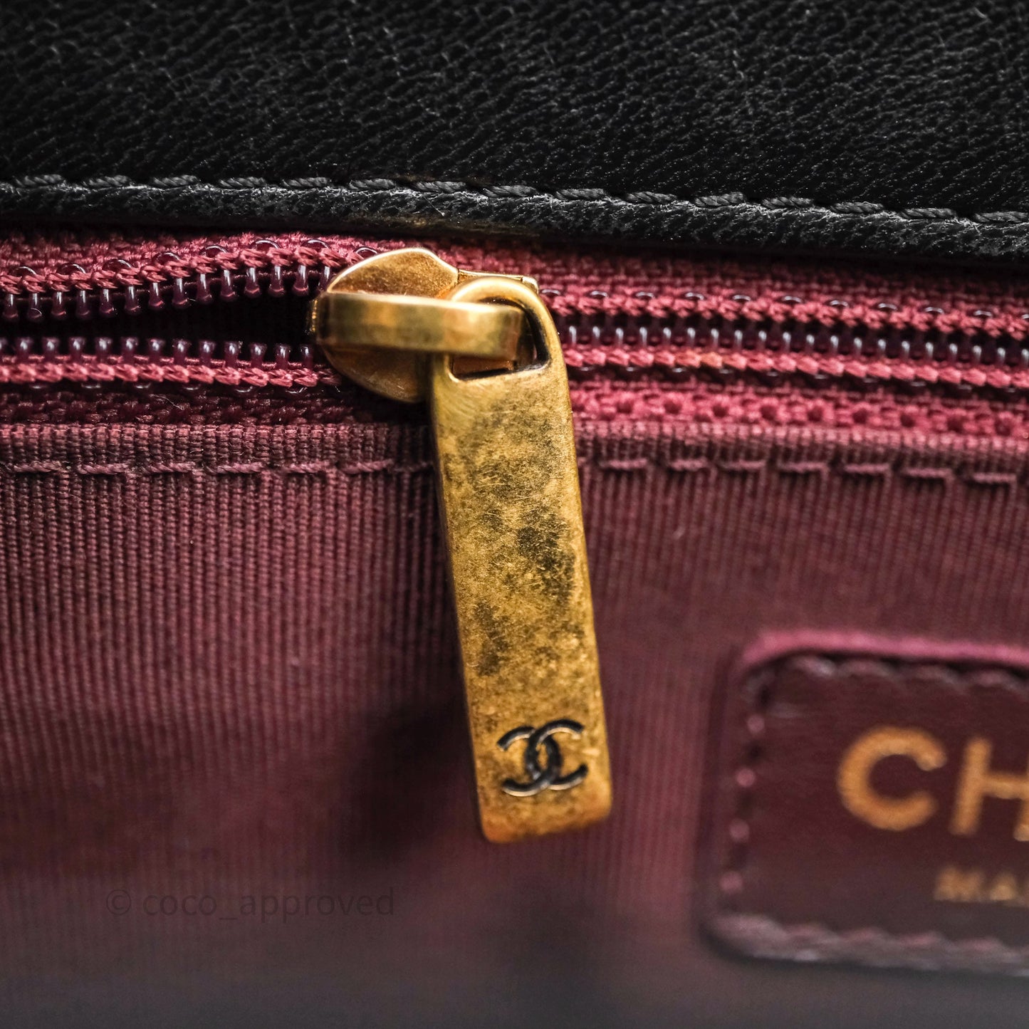 Chanel Quilted Flap Bag Black Calfskin Aged Gold Hardware