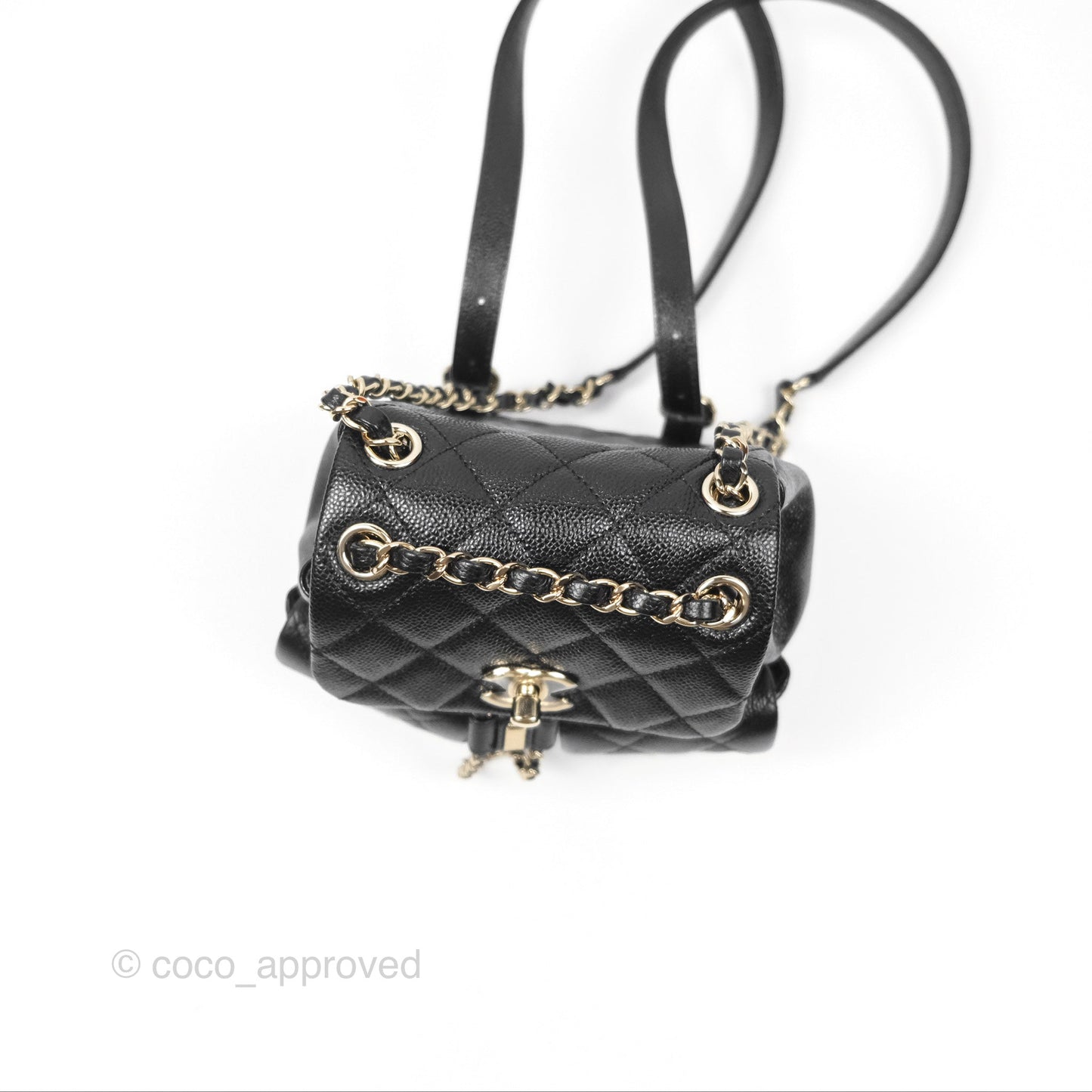 Chanel Duma Backpack Small Black Caviar Gold Hardware