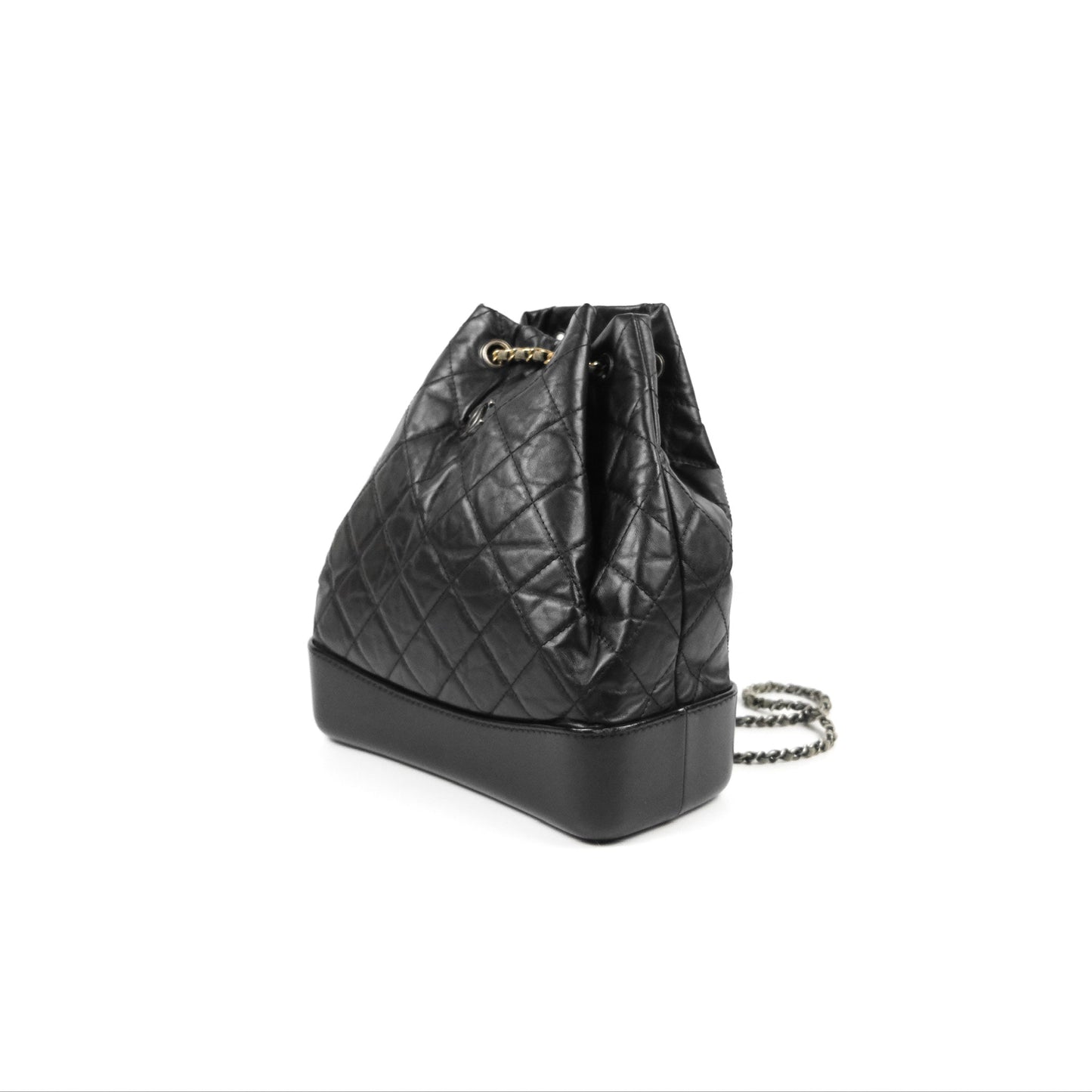 Chanel Medium Gabrielle Backpack Black Aged Calfskin