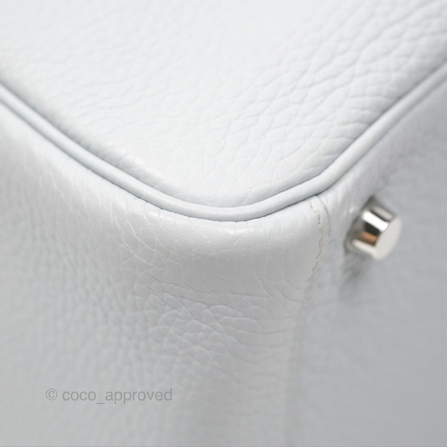 Hermès Lindy 26 Blue Glacier 8U Taurillon Clemence Palladium Hardware