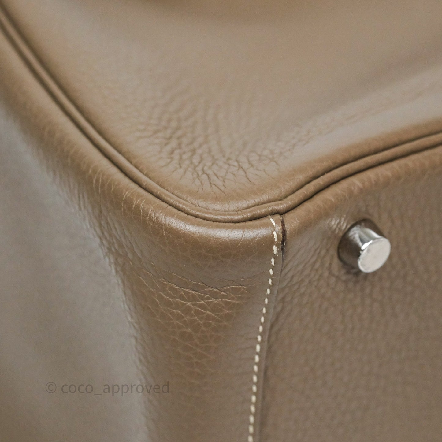 Hermès Lindy 30 Etoupe 18 Clemence Palladium Hardware