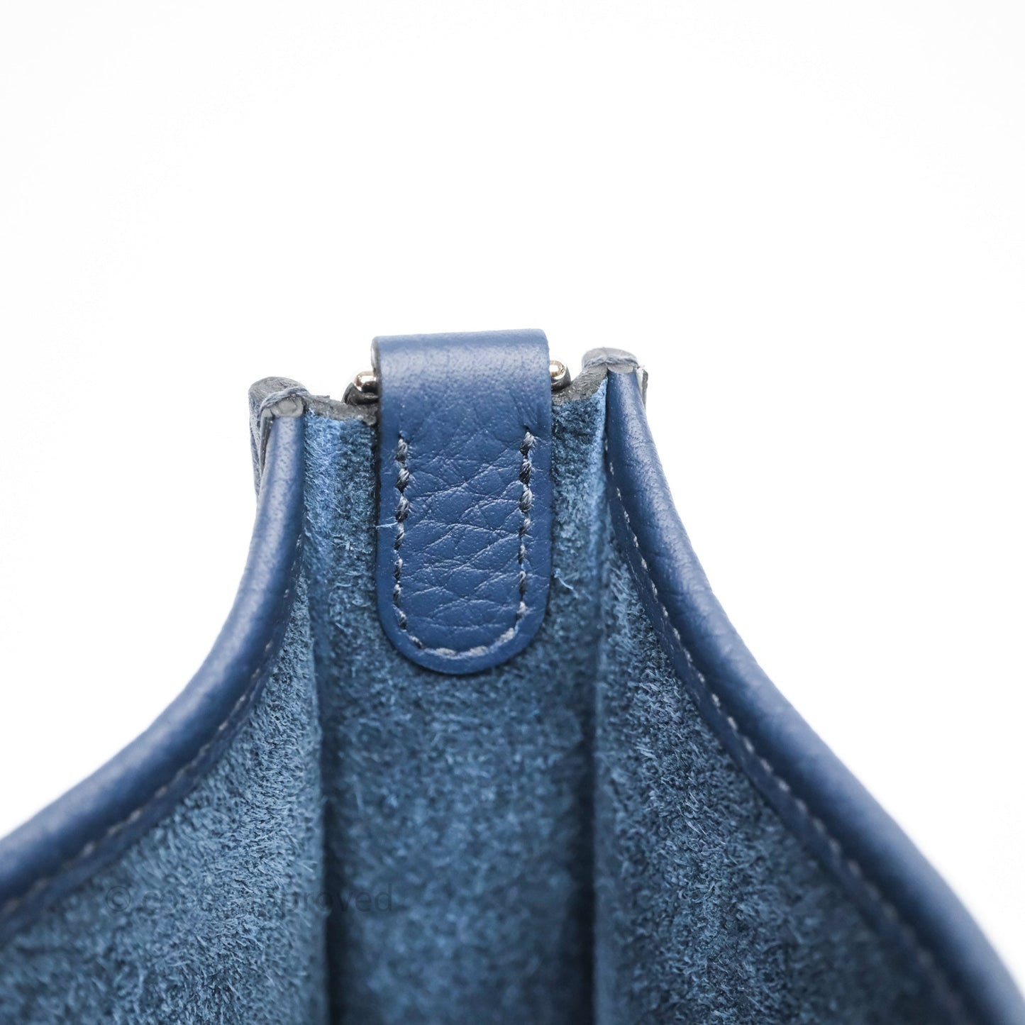 Hermès Mini Evelyne 16 7P Bleu de Prusse Clemence Palladium Hardware