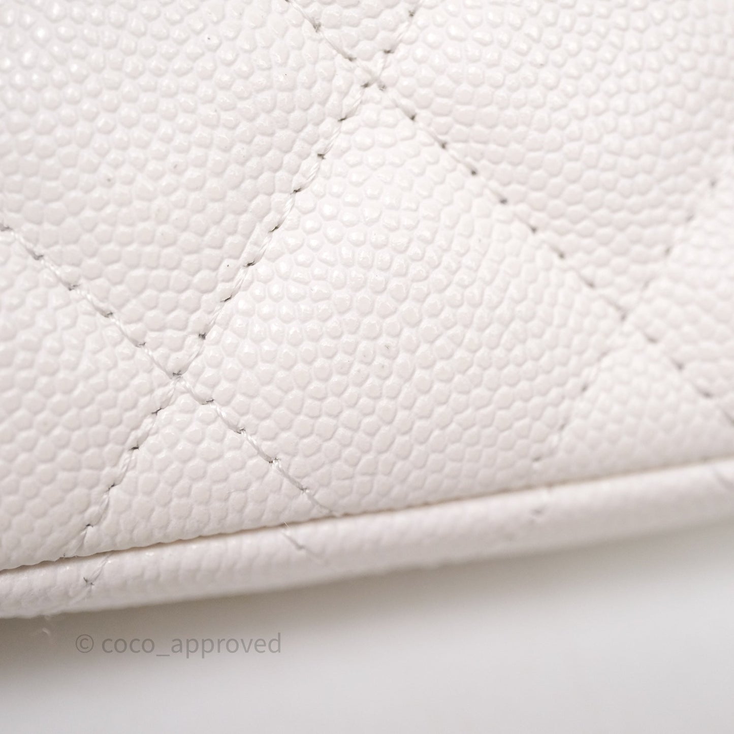 Chanel Mini Flap Belt Bag Caviar White Gold Hardware