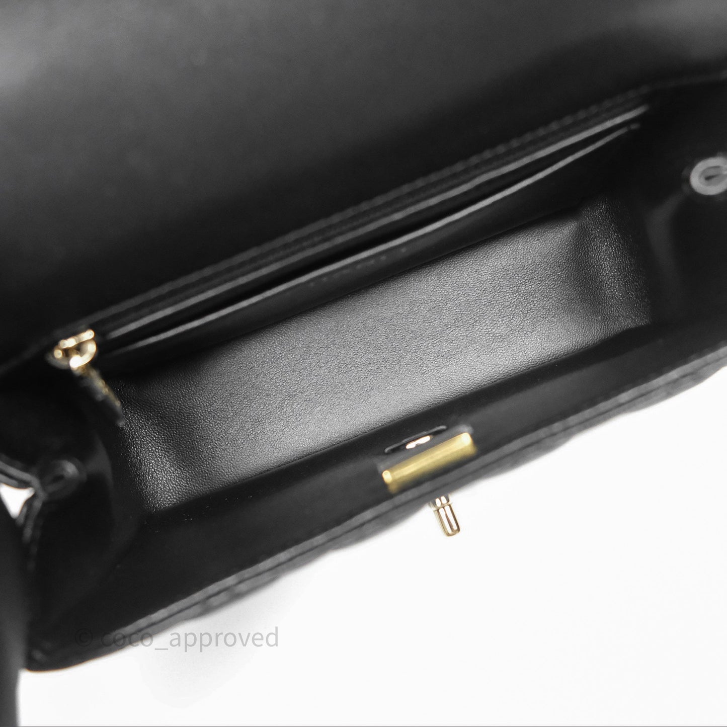Chanel Crystals Top Handle Mini Rectangular Flap Bag Black Lambskin Gold Hardware