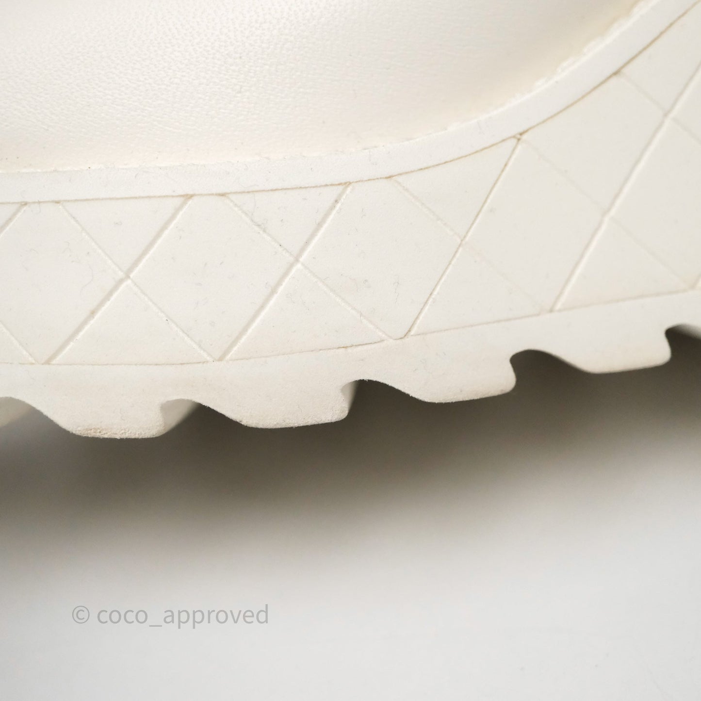 Chanel Logo Wedge Combat Boots White Size 38.5