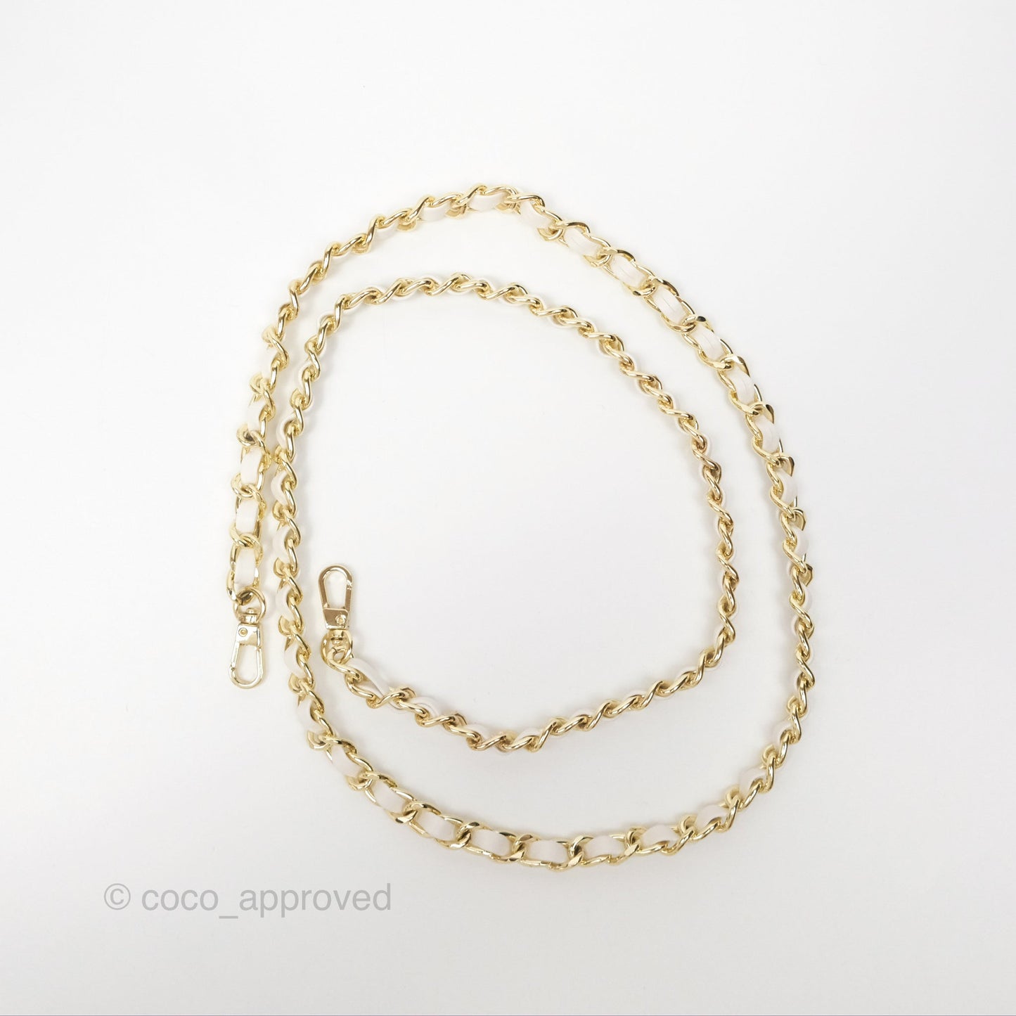 Chanel Vintage CC Clutch White Caviar Gold Hardware