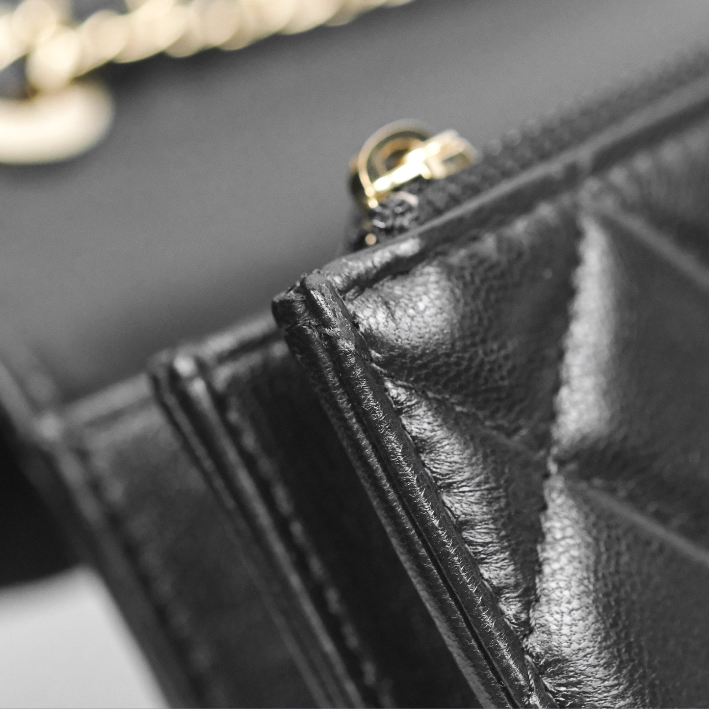 Chanel Mini Trendy WOC Black Lambskin Gold Hardware