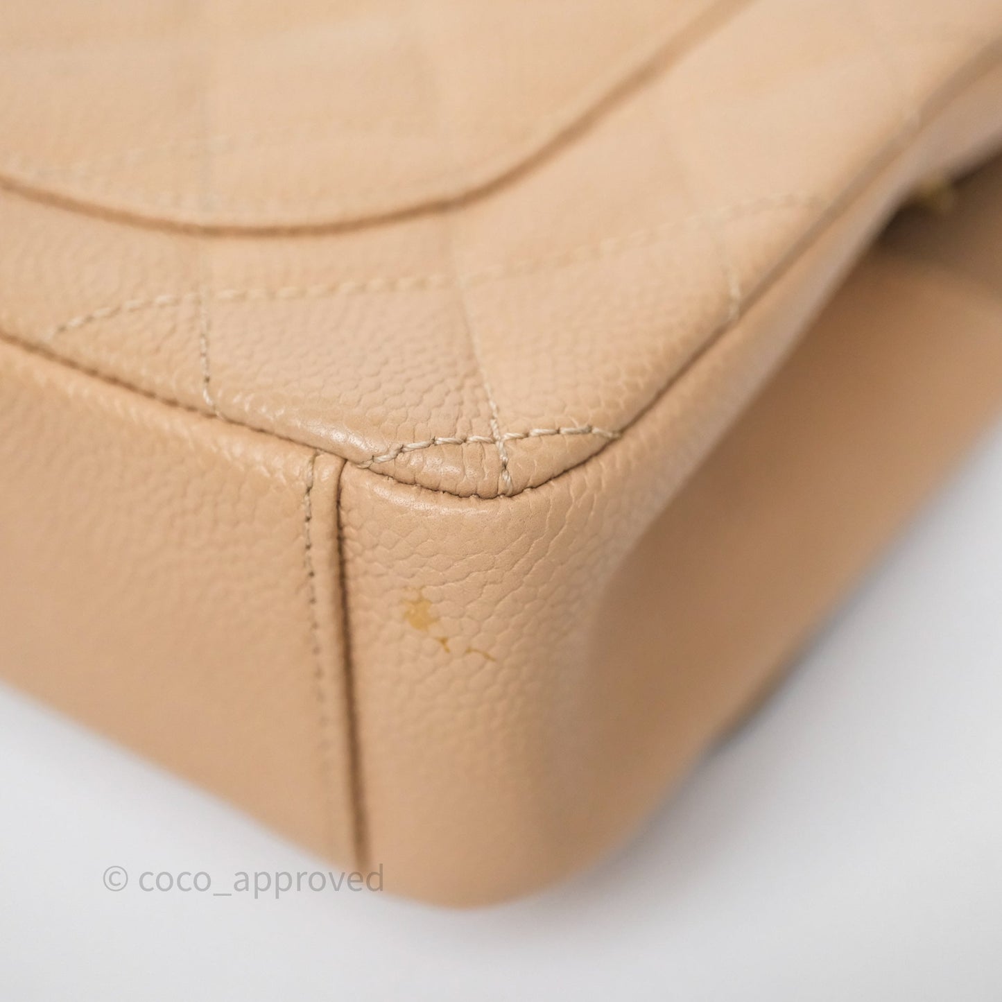 Chanel Small CC Filigree Flap Quilted Beige Black Caviar