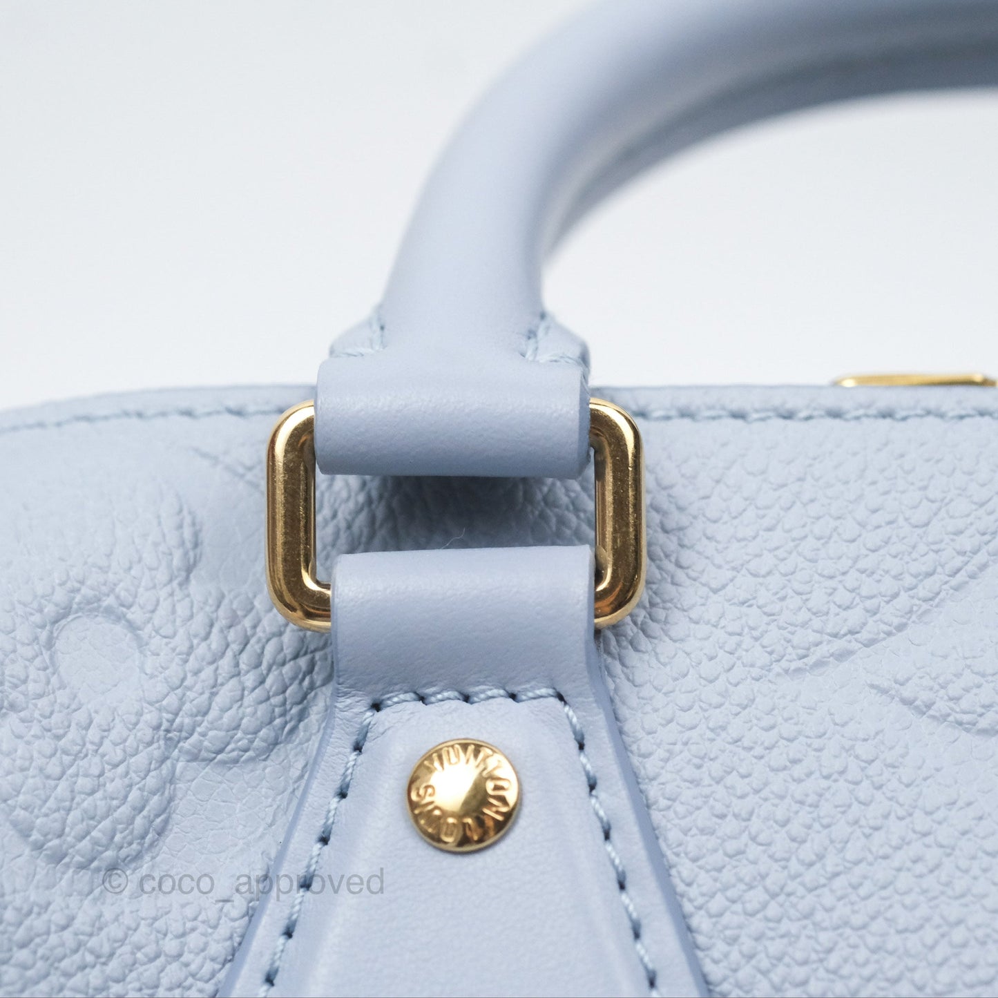 Louis Vuitton Speedy Bandoulière 20 Monogram Empreinte Leather Blue Hour