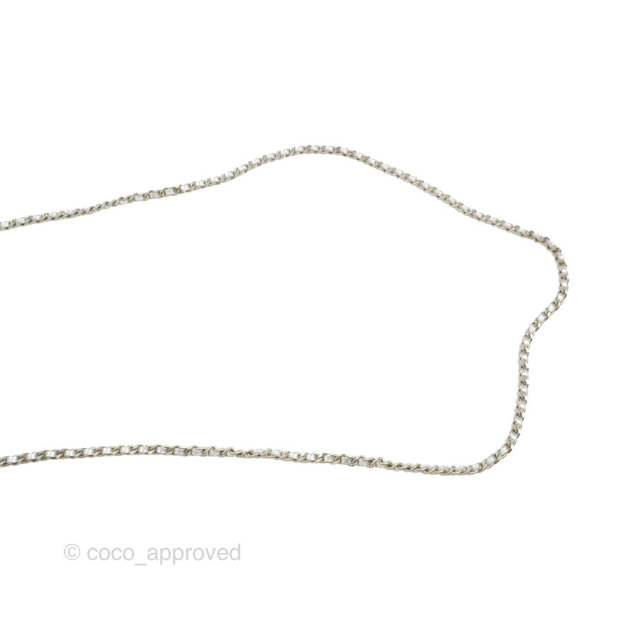 Chanel Vintage Wallet on Chain Silver Ice Cube Fabric