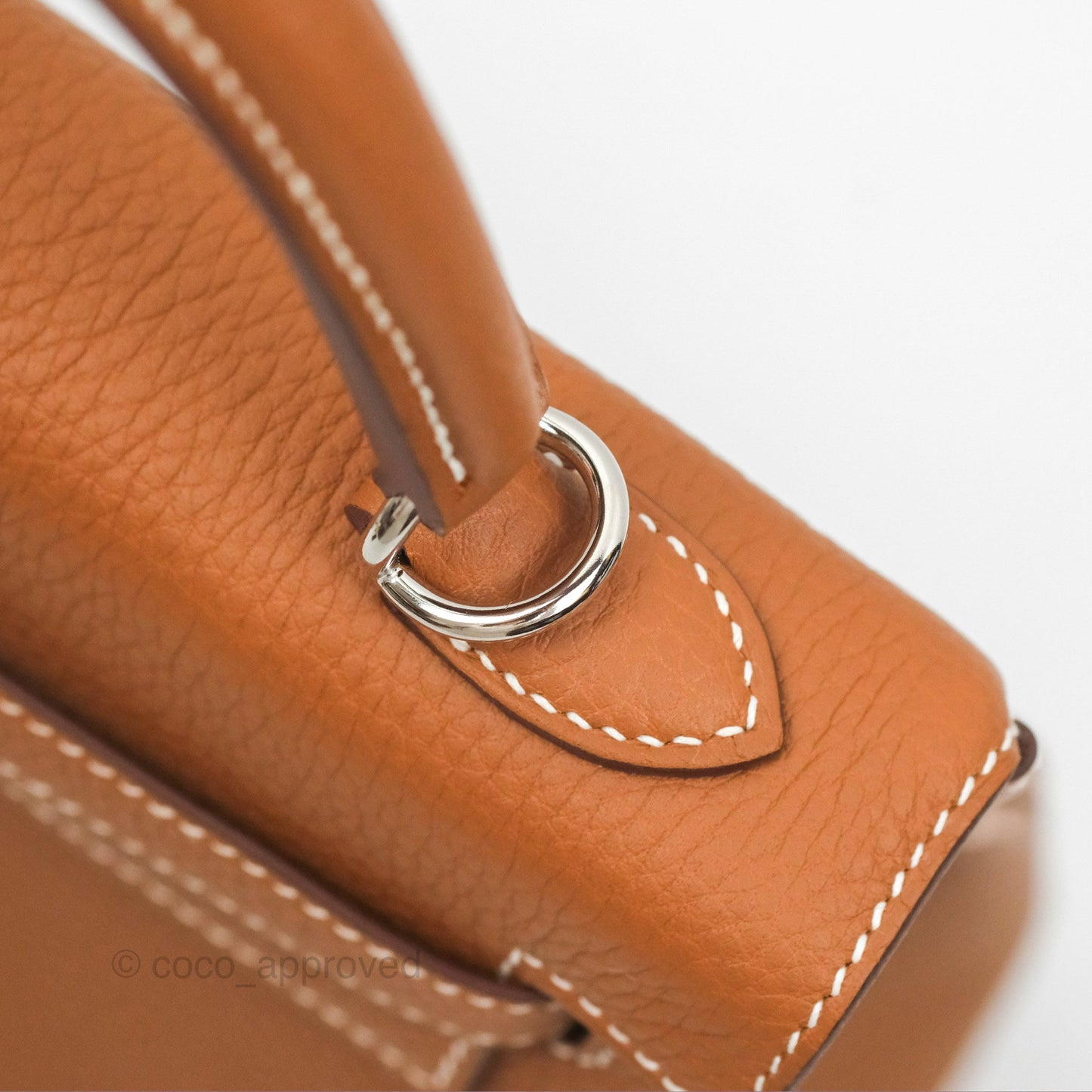 Hermès Retourne Kelly 25 Gold Togo Palladium Hardware