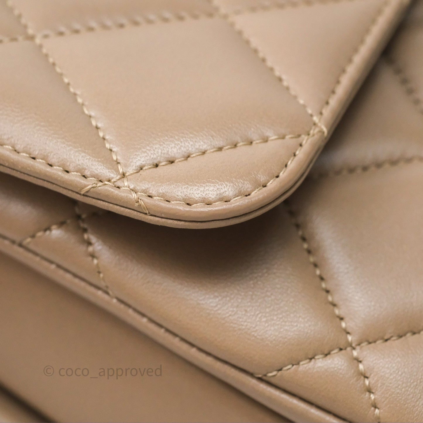 Chanel Small Trendy CC Beige Lambskin Gold Hardware