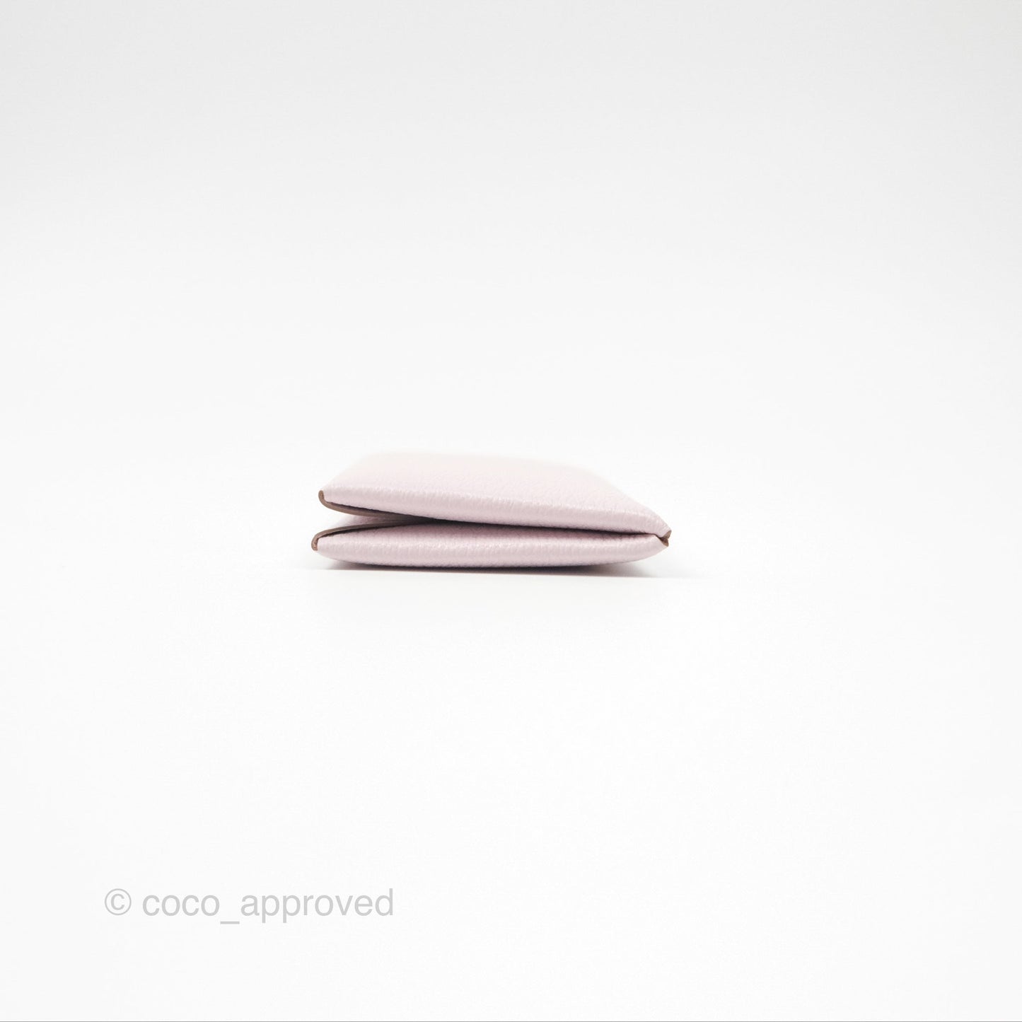 Hermès Calvi Card Holder Mauve Pale Chevre Mysore