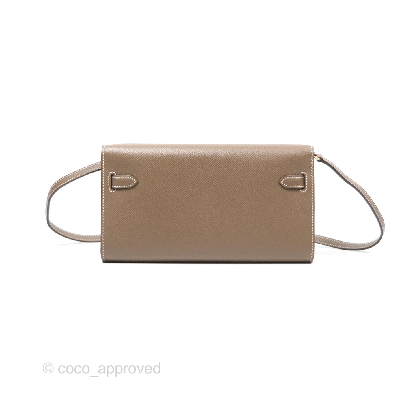 Hermès Kelly To Go Wallet Etoupe 18 Epsom Gold Hardware