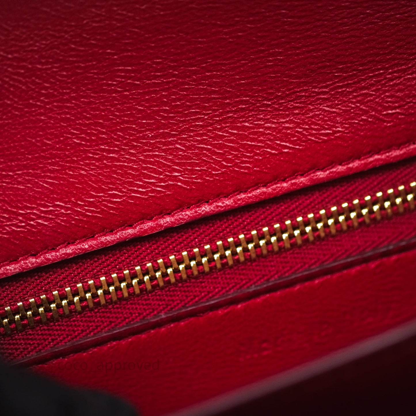 Celine Small Classic Box Flap Red Calfskin