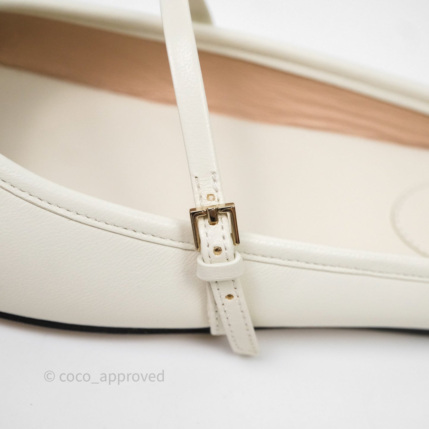 Gucci Horsebit Ballet Flats White Size 35.5