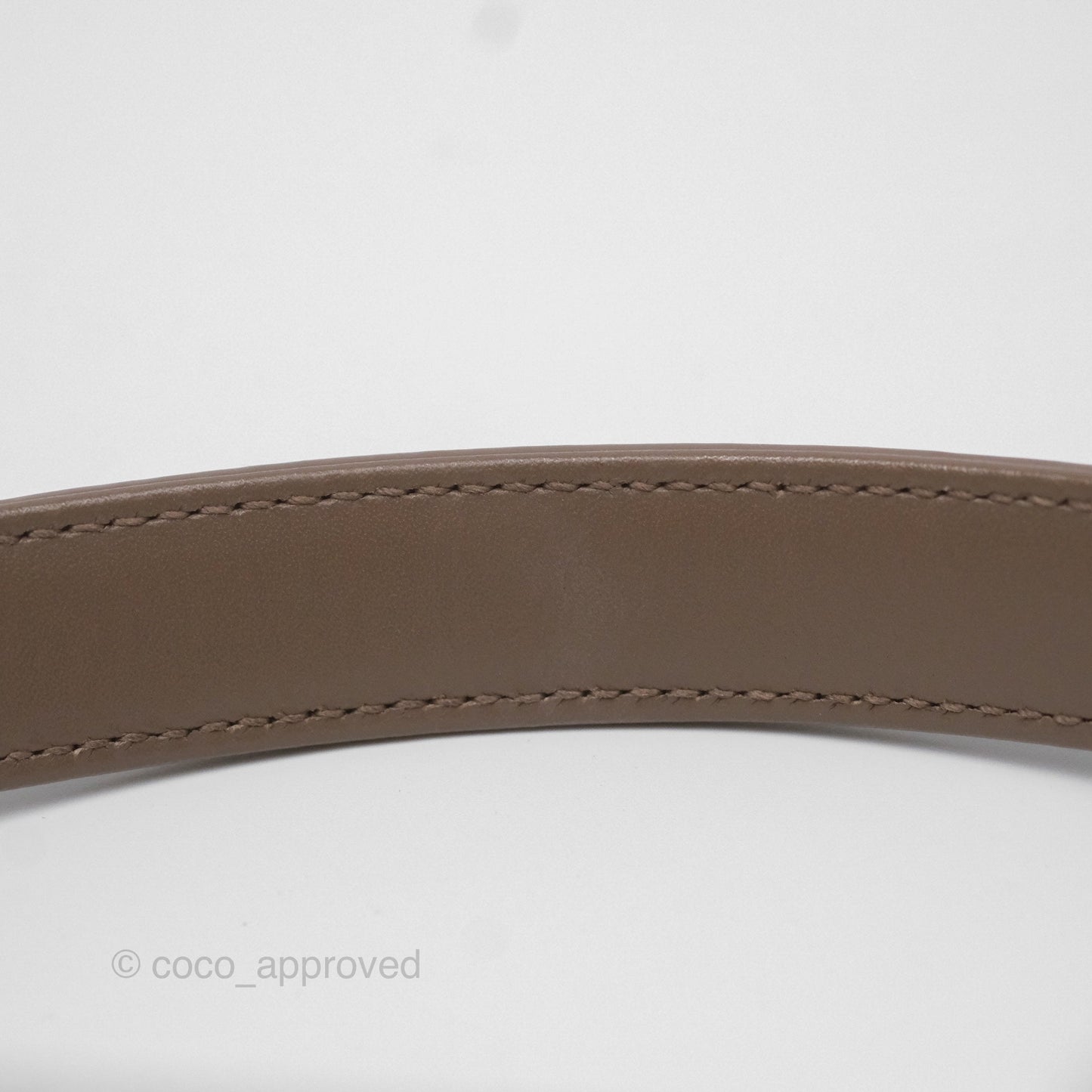 Saint Laurent Le 5 À 7 Taupe Calfskin Bronze Brass Hardware