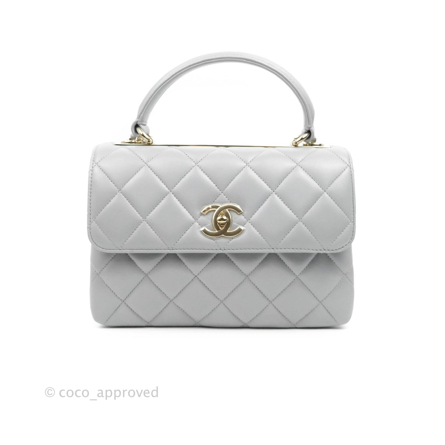 Chanel Quilted Trendy CC Small Grey Lambskin Gold Hardware