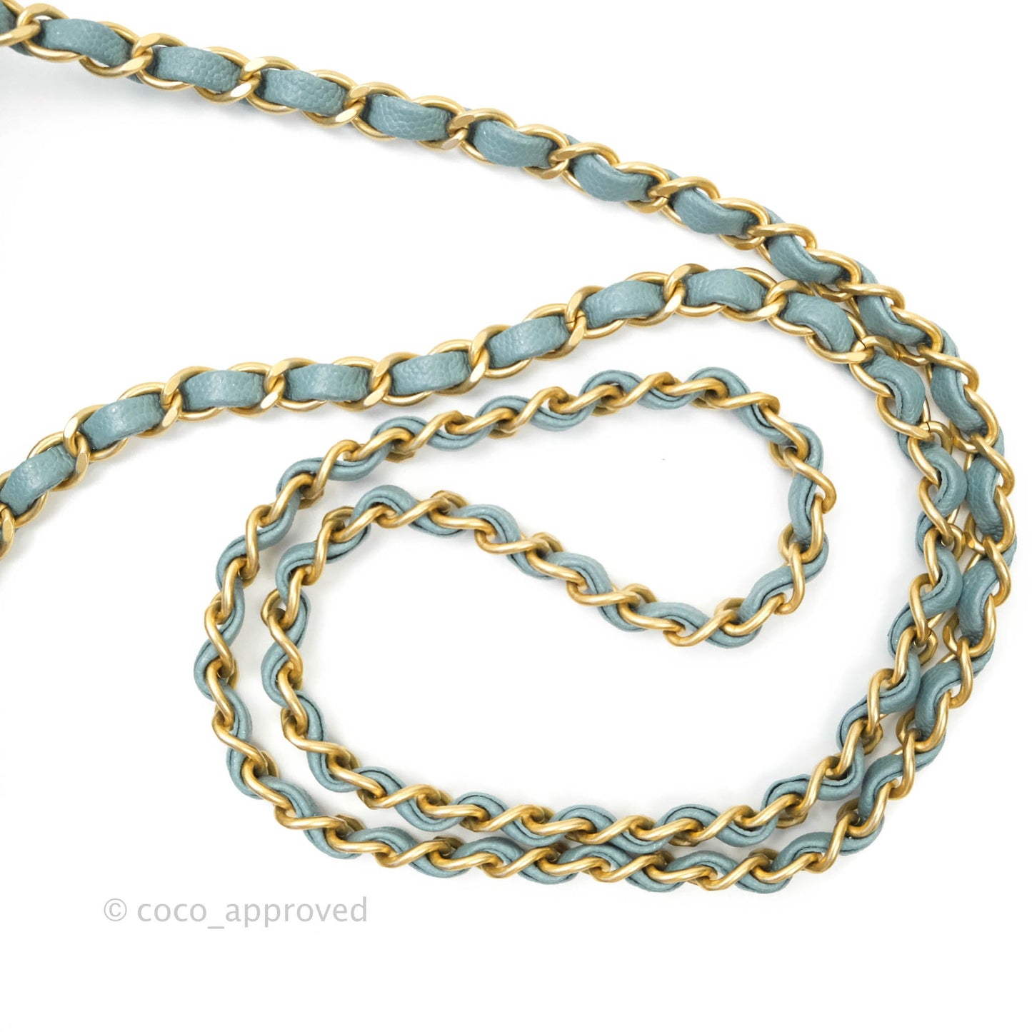 Chanel Quilted Mini Rectangular Iridescent Blue Caviar Aged Gold Hardware 18C