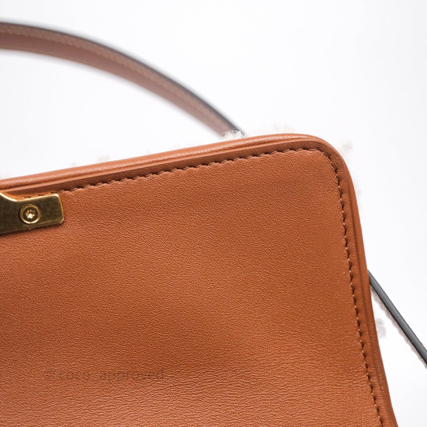 Celine Triomphe Shoulder Bag Beige Shearling