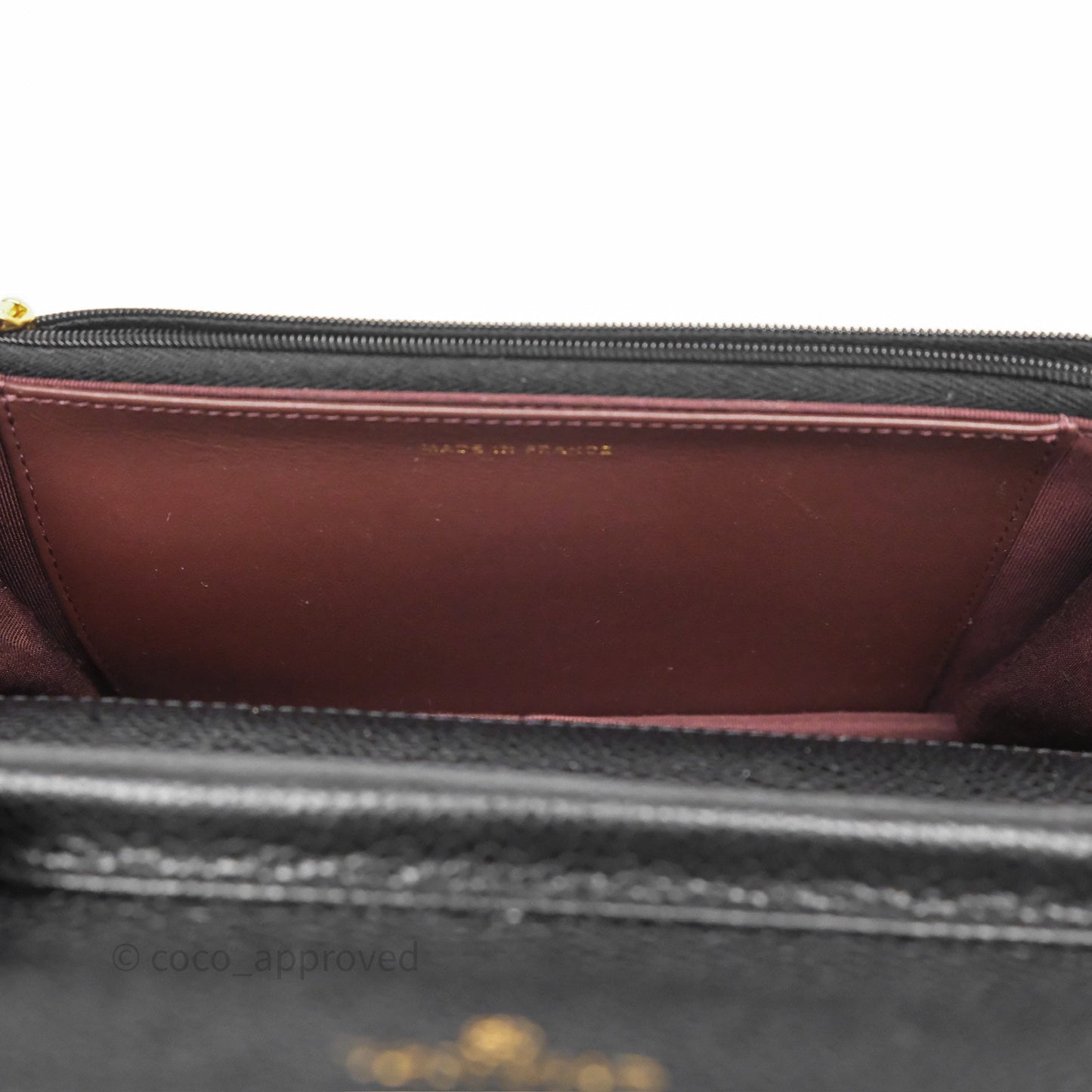 Chanel Classic Wallet On Chain WOC Quilted  Black Caviar Gold Hardware