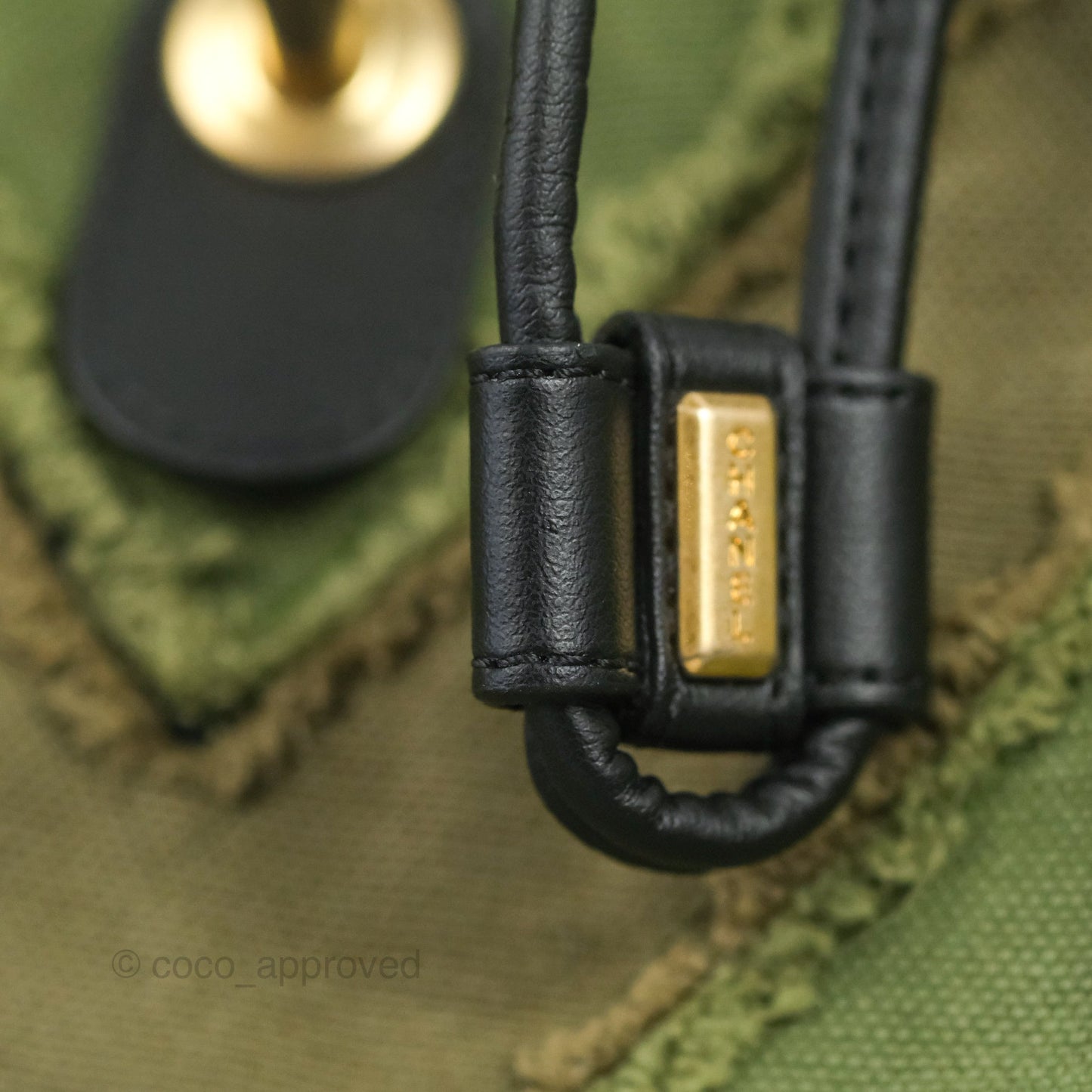 Chanel Coco Cuba Patchwork Chevron Backpack Green Canvas 2017 Cruise