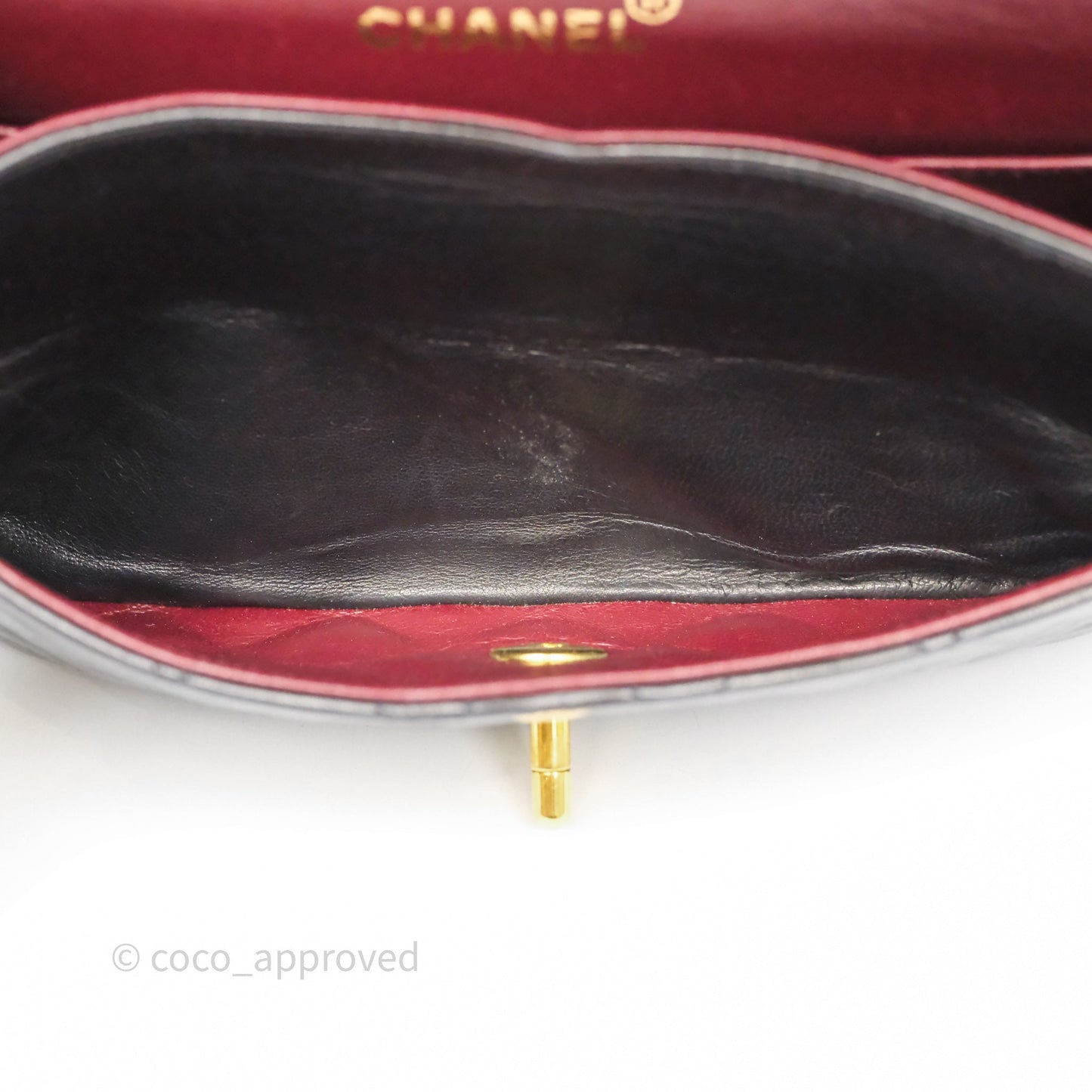 Chanel Vintage Small Classic Flap Black Lambskin 24K Gold Hardware