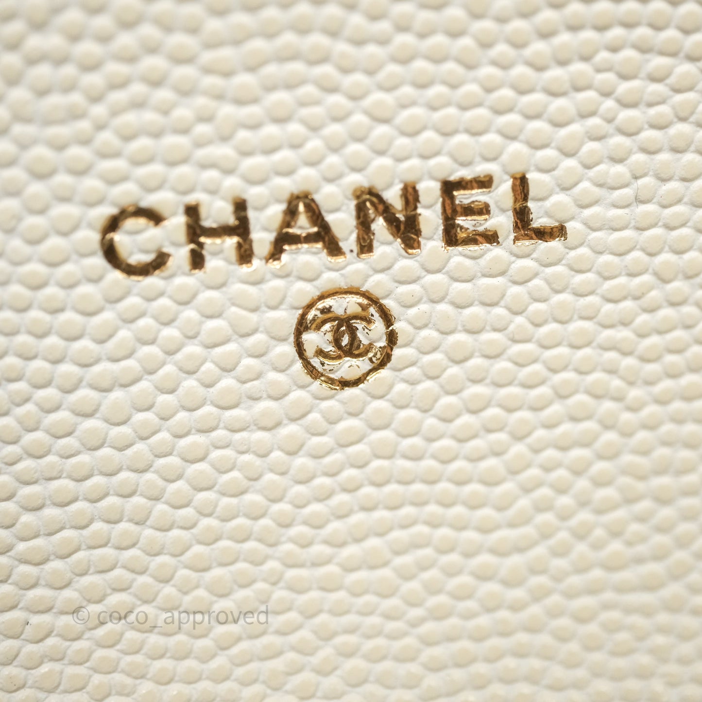 Chanel Quilted Classic Flap Card Holder White Caviar Gold Hardware