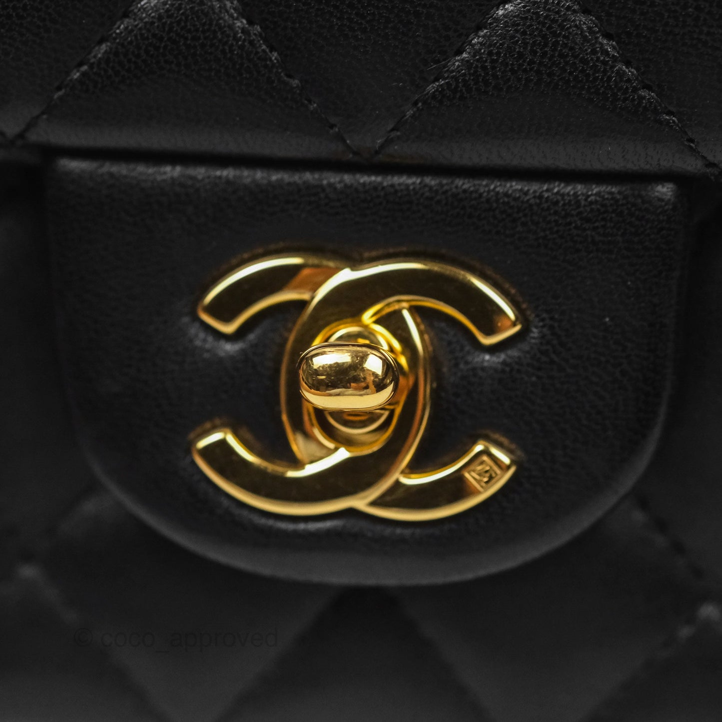Chanel Quilted East West Flap Bag Black Lambskin Gold Hardware