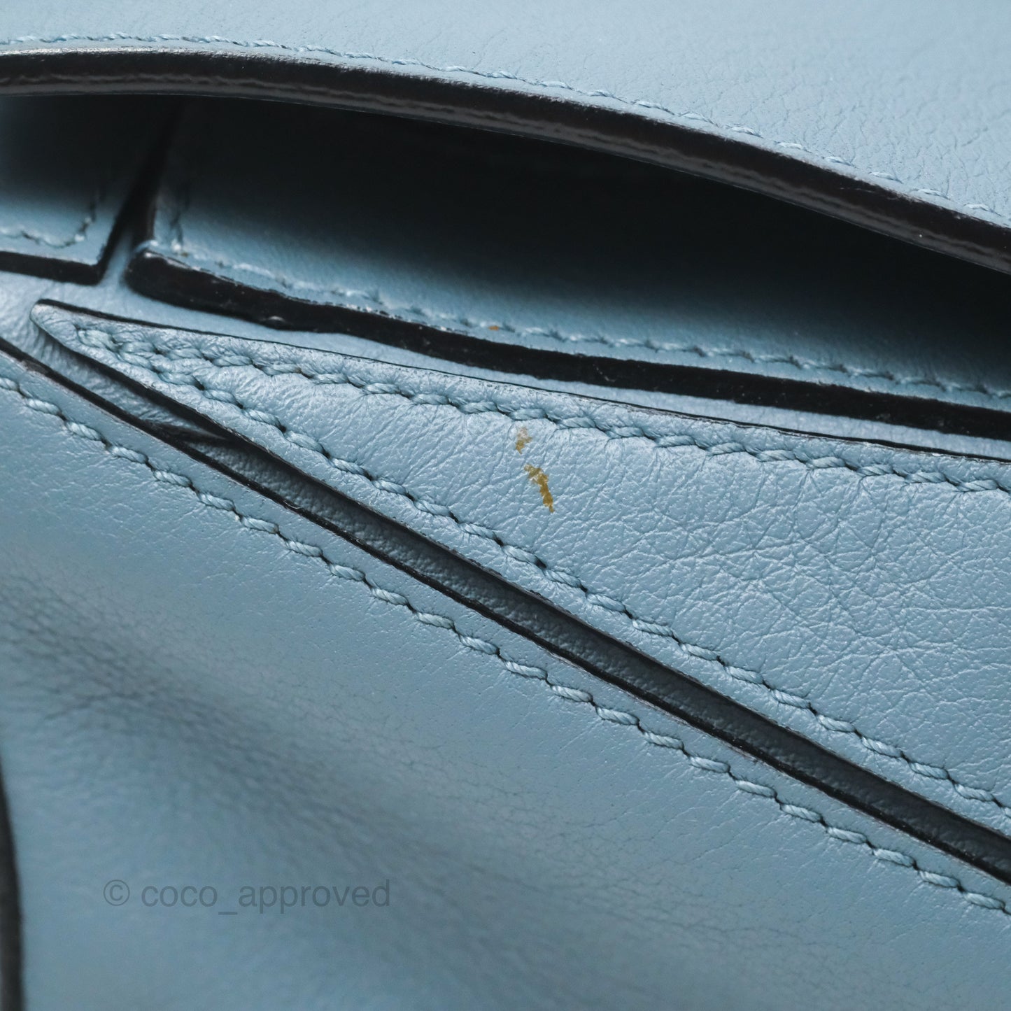 Loewe Small Puzzle Bag Blue Calfskin Silver Hardware