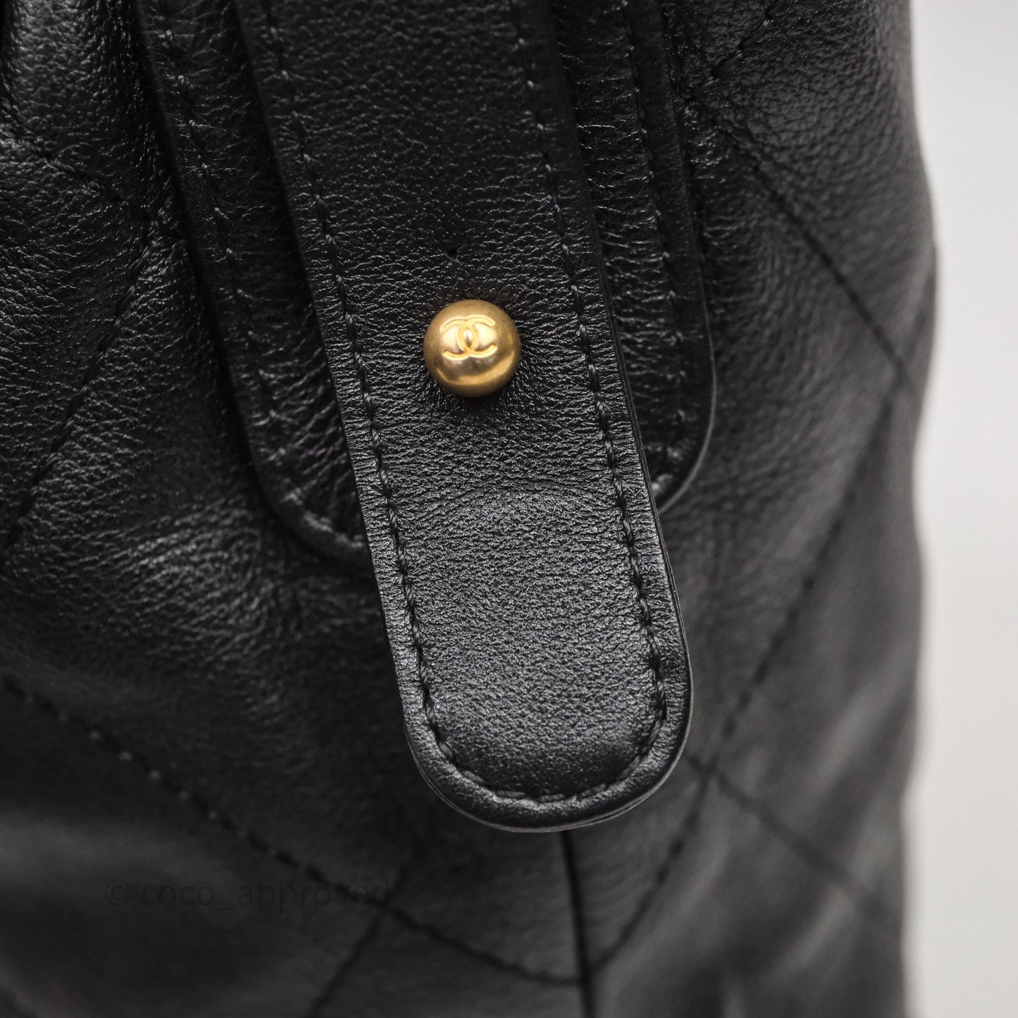 Chanel Hobo Bag Black Calfskin Aged Gold Hardware