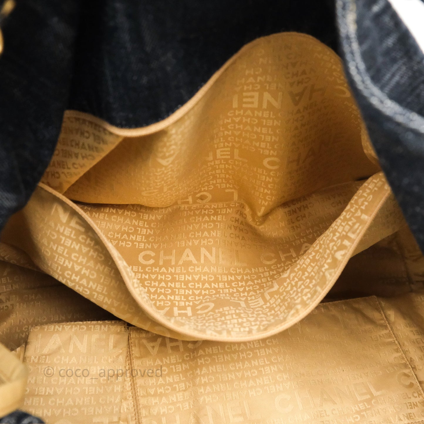 Chanel XL Coco Cabas Tote Bag Denim Gold Hardware