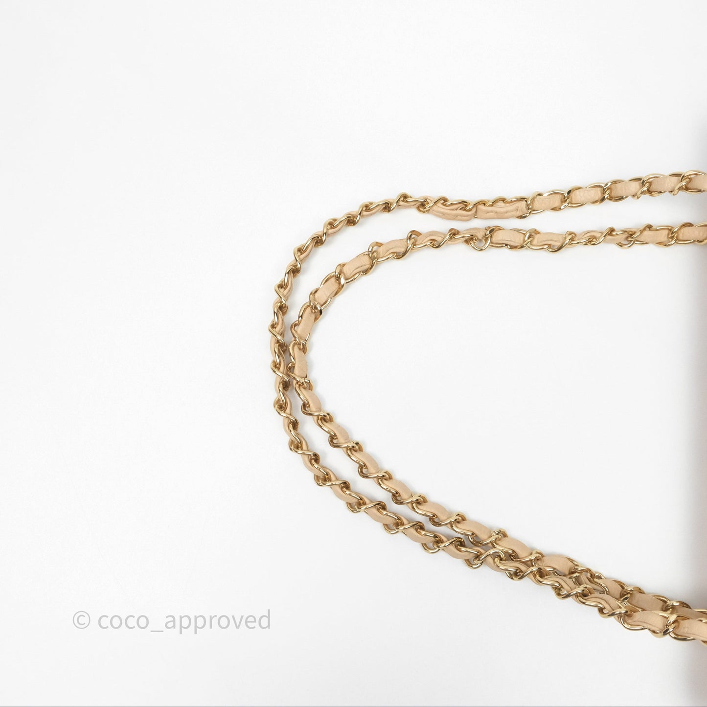 Chanel M/L Medium Classic Flap Quilted Beige Caviar Gold Hardware