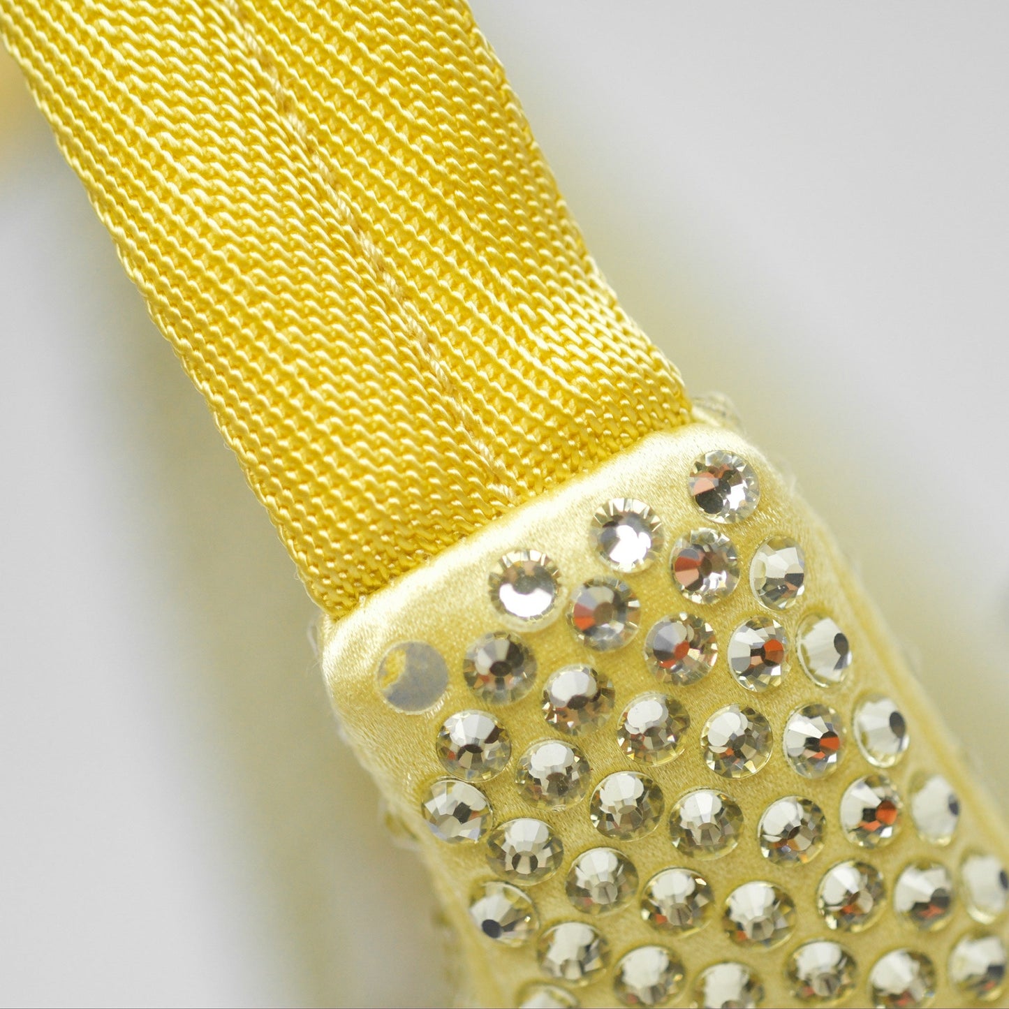 Prada Re-Edition 2000 Nylon Mini Bag Yellow Crystal Embellished