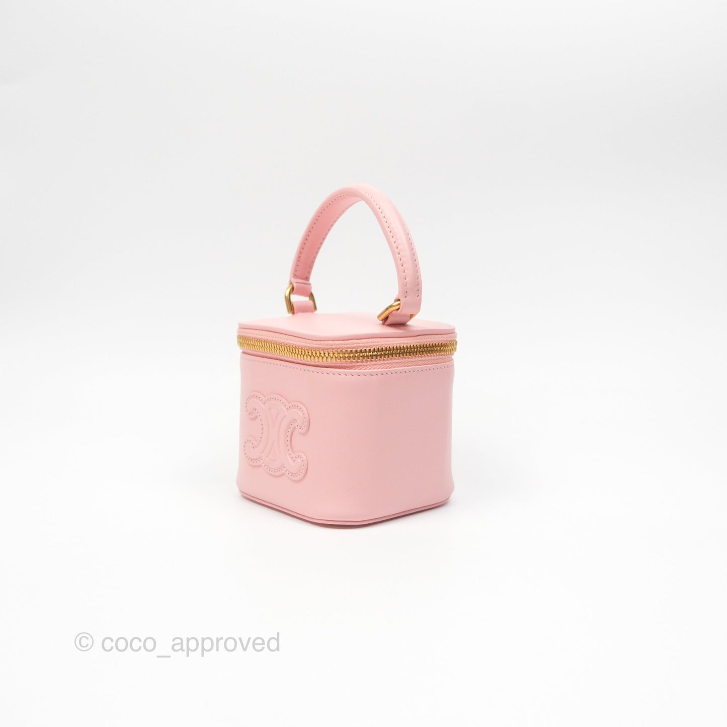 Celine Mini Vanity Case Cuir Triomphe Smooth Calfskin Light Pink
