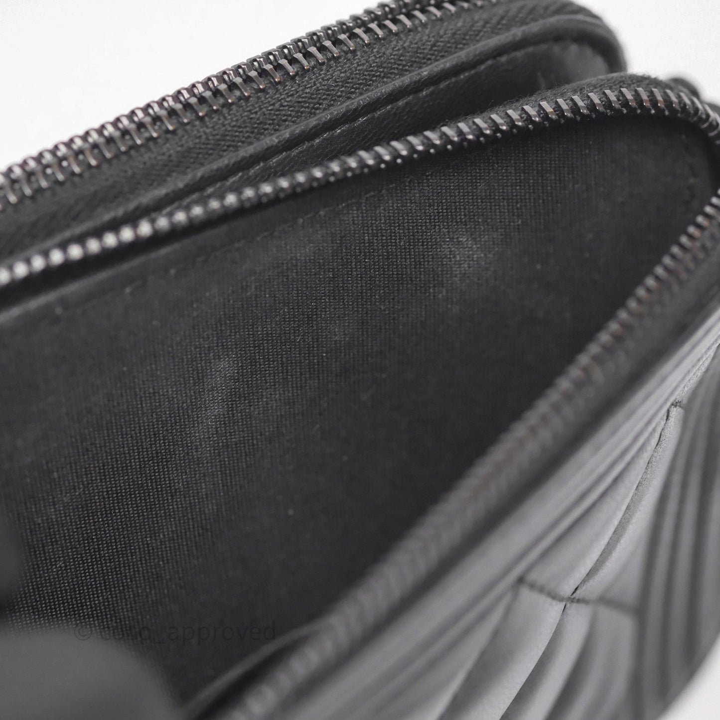 Chanel Boy Double Zip Clutch On Chain So Black Lambskin