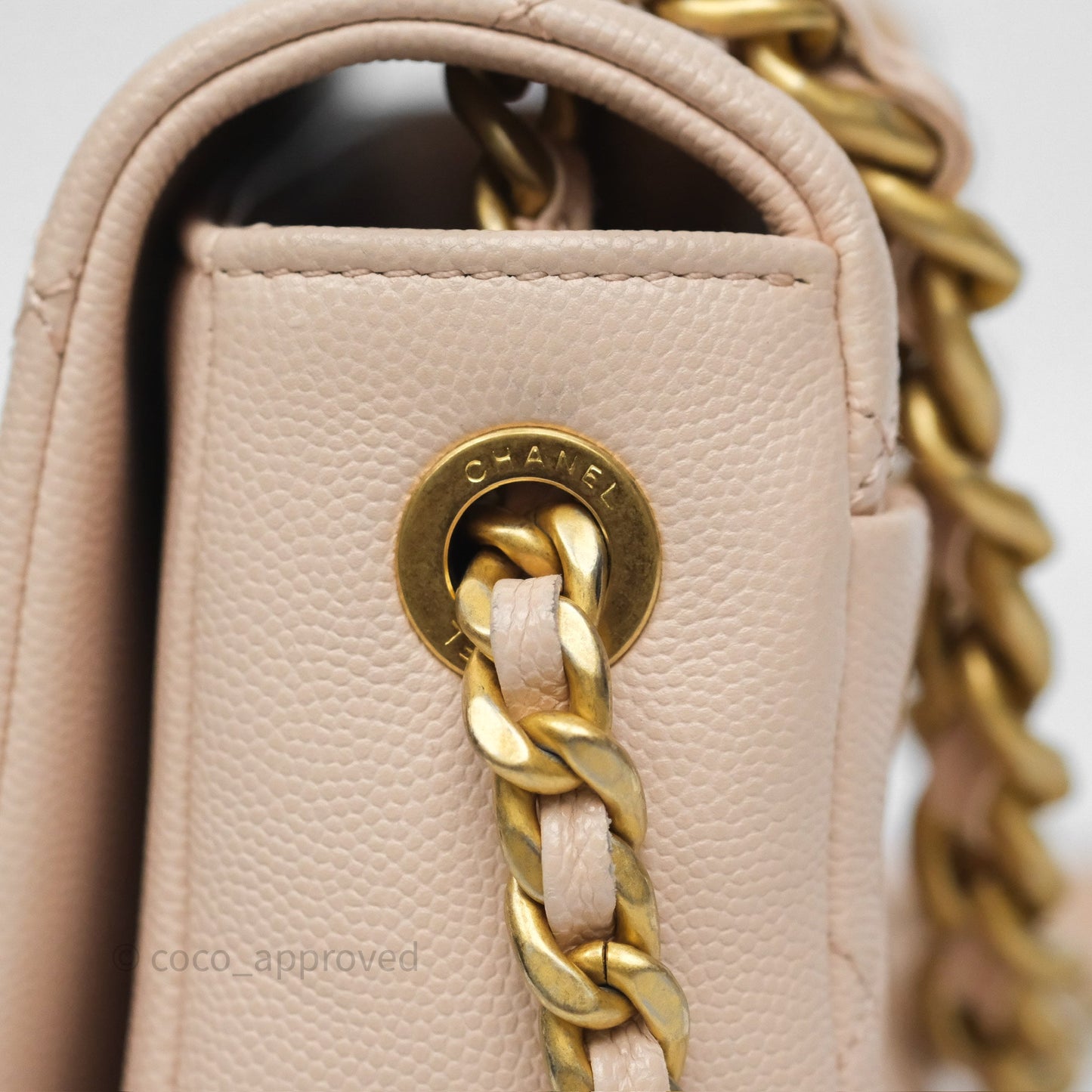 Chanel Small Fashion Therapy Flap Bag Light Pink Caviar Aged Gold Hardware