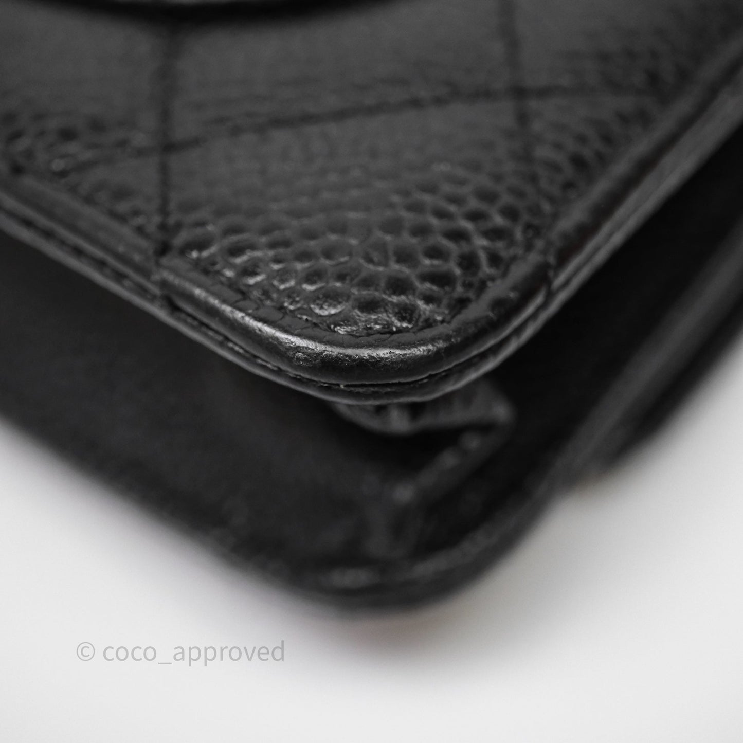 Chanel Quilted WOC Black Caviar Gold Hardware