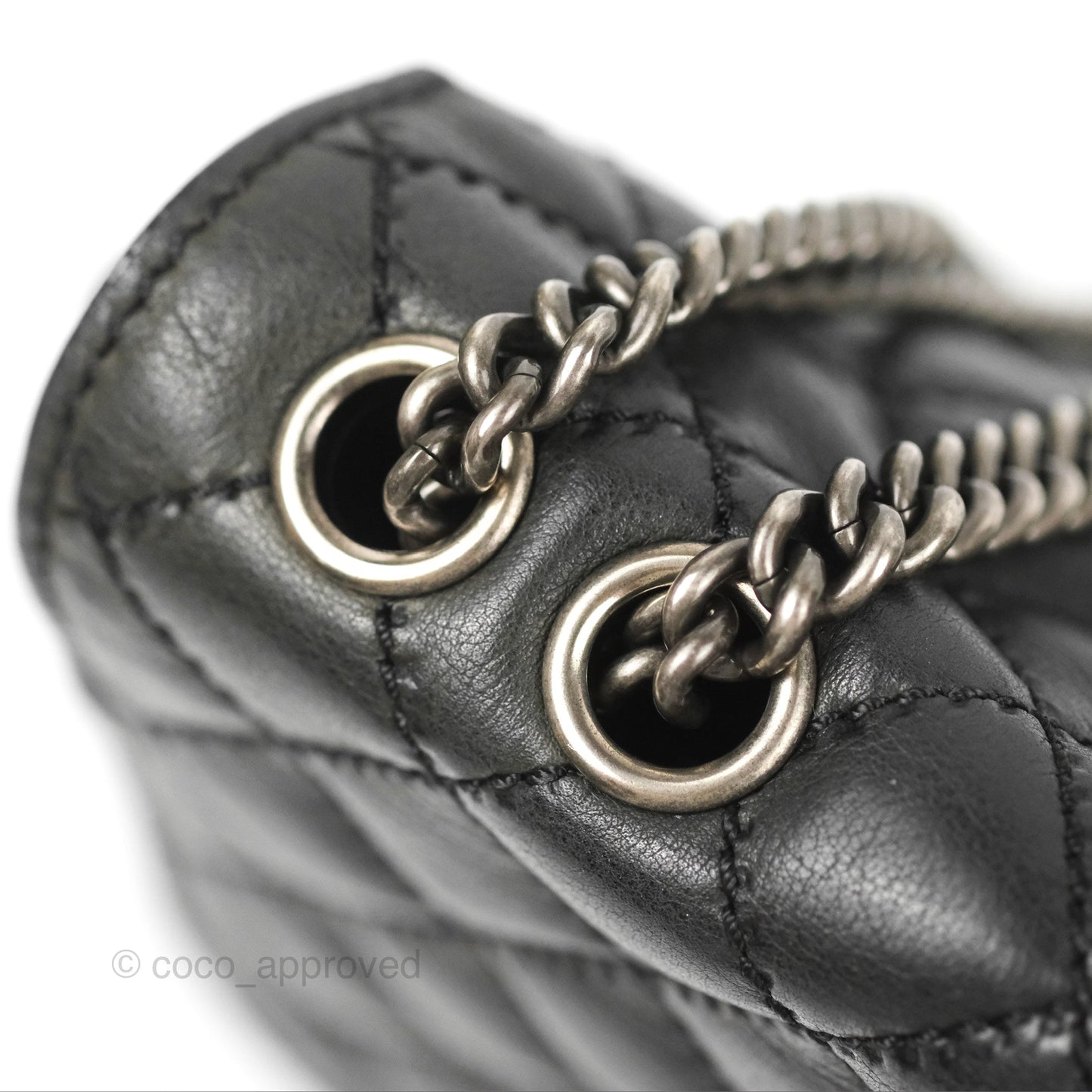 Chanel Flap Bag Quilted Black Soft Calfskin Ruthenium Hardware