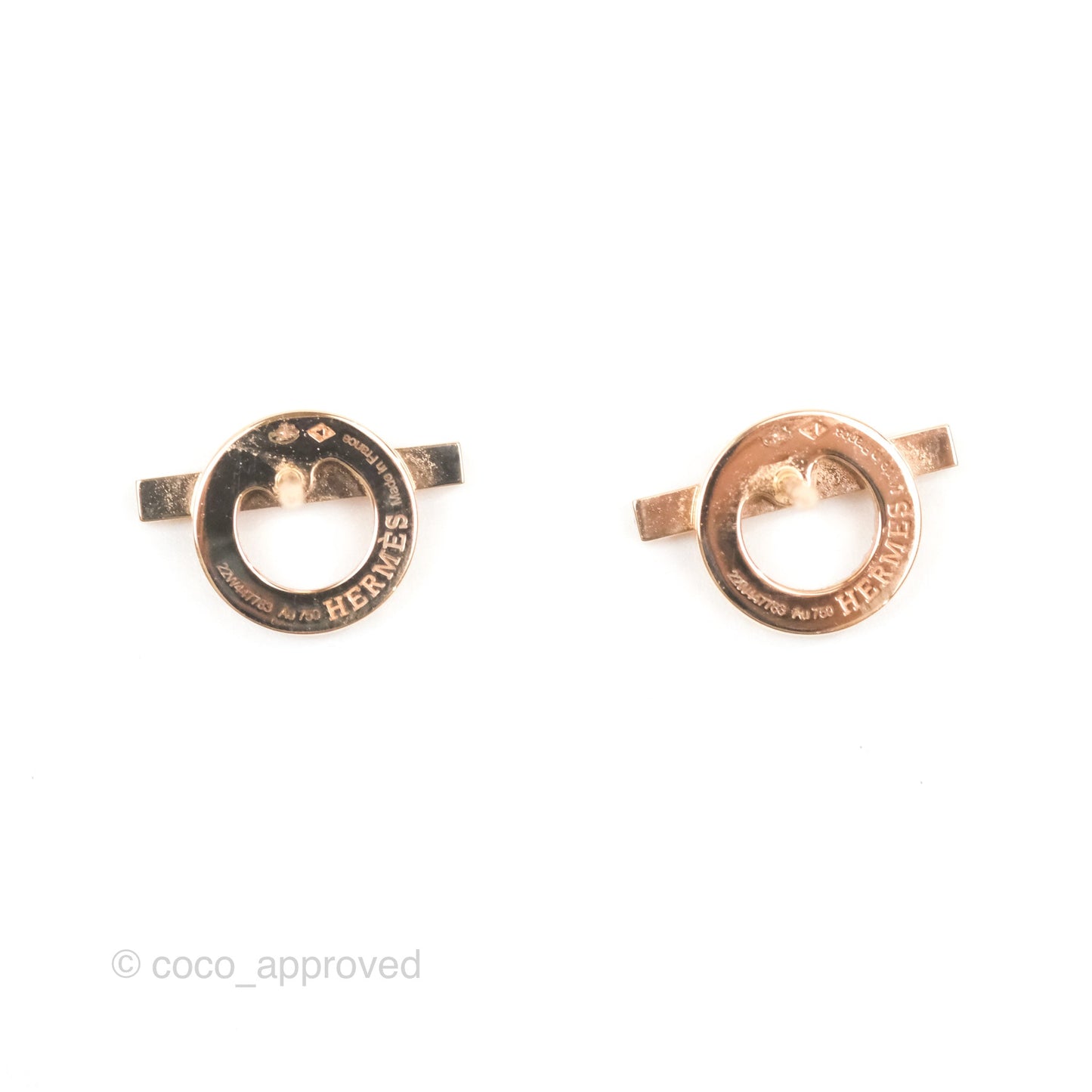 Hermès Boutons d'oreilles Finesse Earrings Rose Gold Diamonds