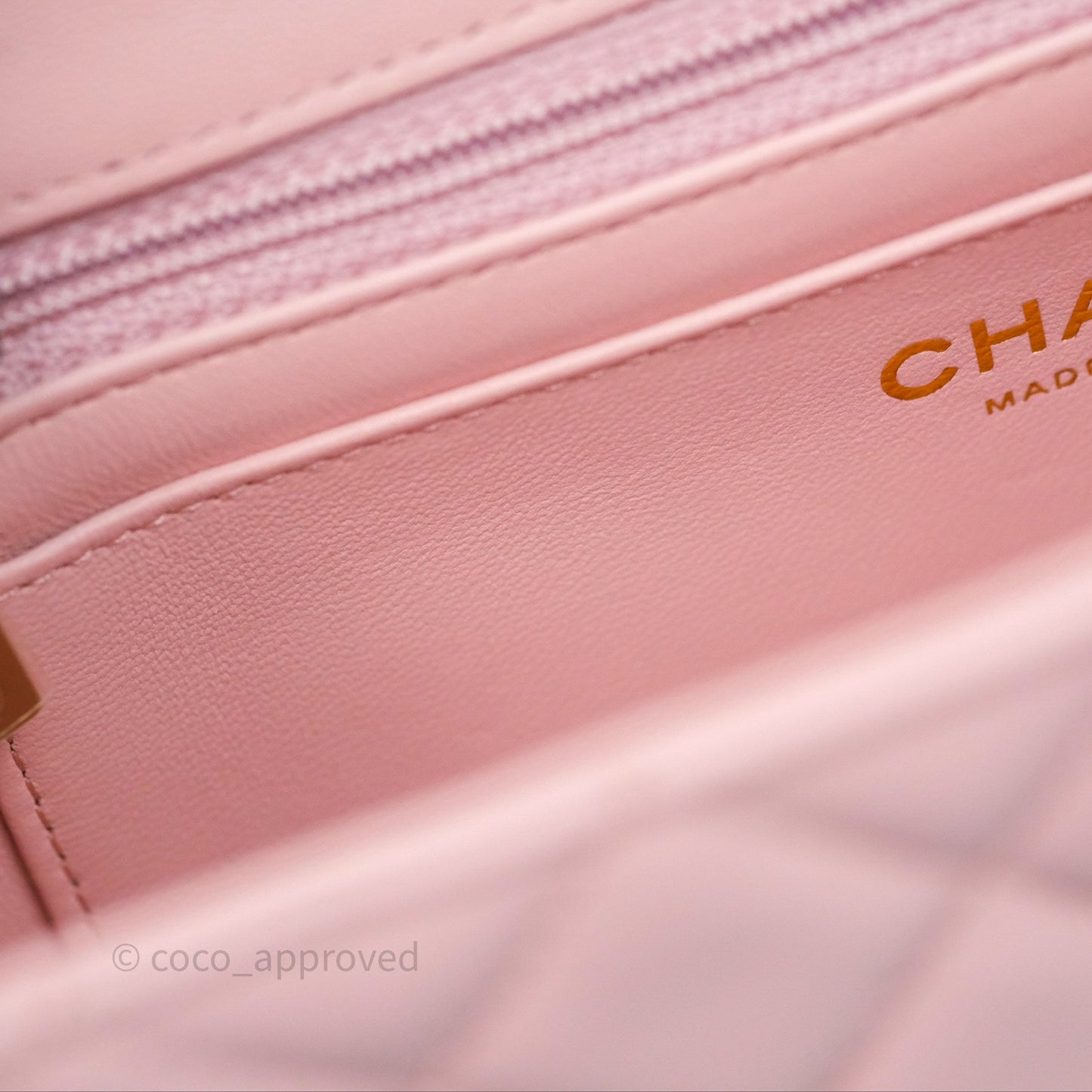Chanel Quilted Mini Rectangular Flap Pink Lambskin Gold Hardware